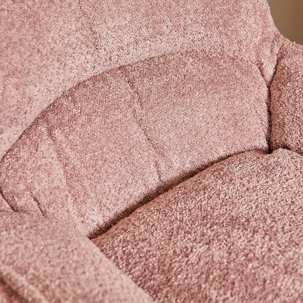 Sessel Vera – moderner Drehsessel mit Metallgestell & Polyesterbezug, 82 x 95 x 96,5 cm, Pink