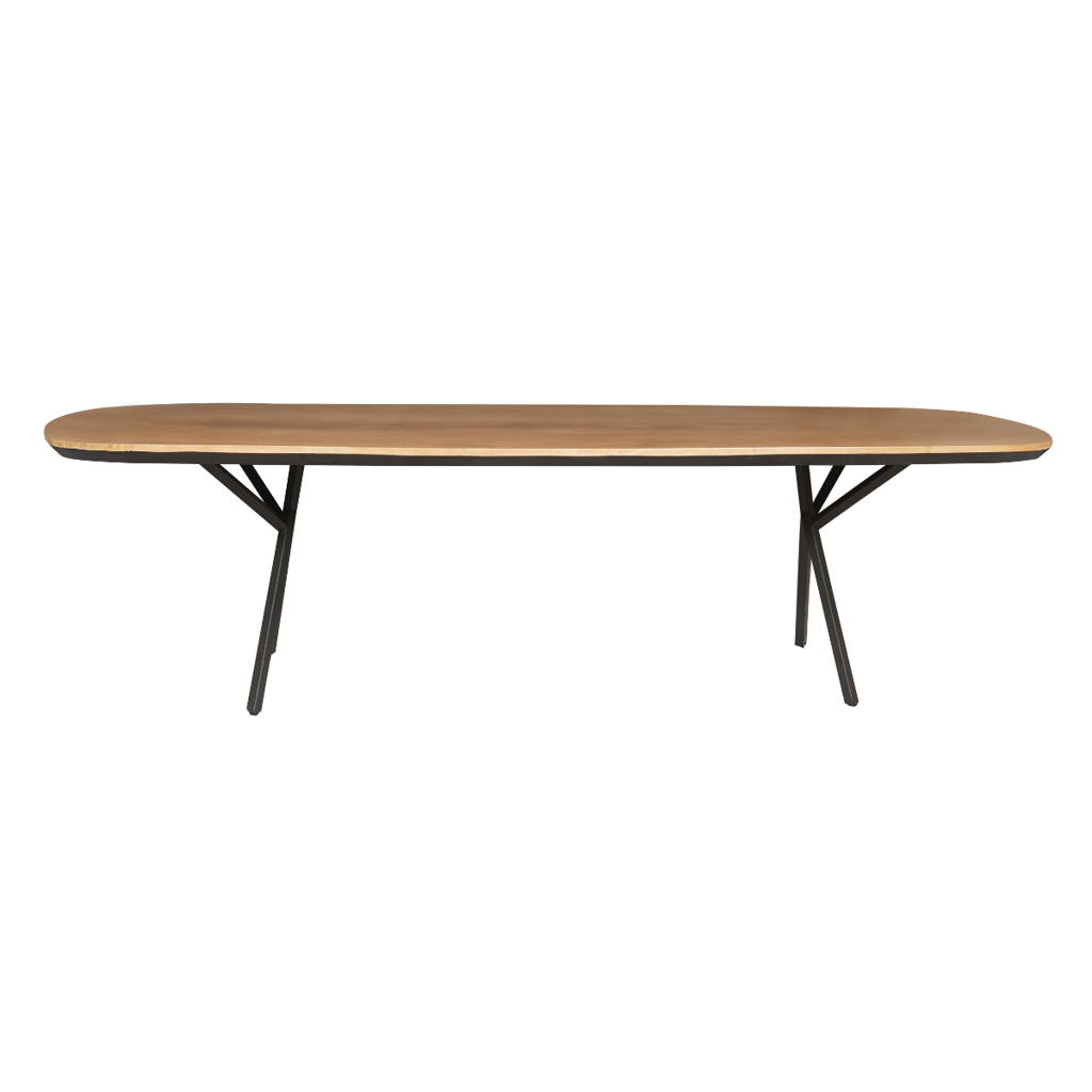 Esstisch Rois Braun – Massiver Holztisch aus Mangoholz, 240 x 100 x 76 cm, moderner Esszimmertisch