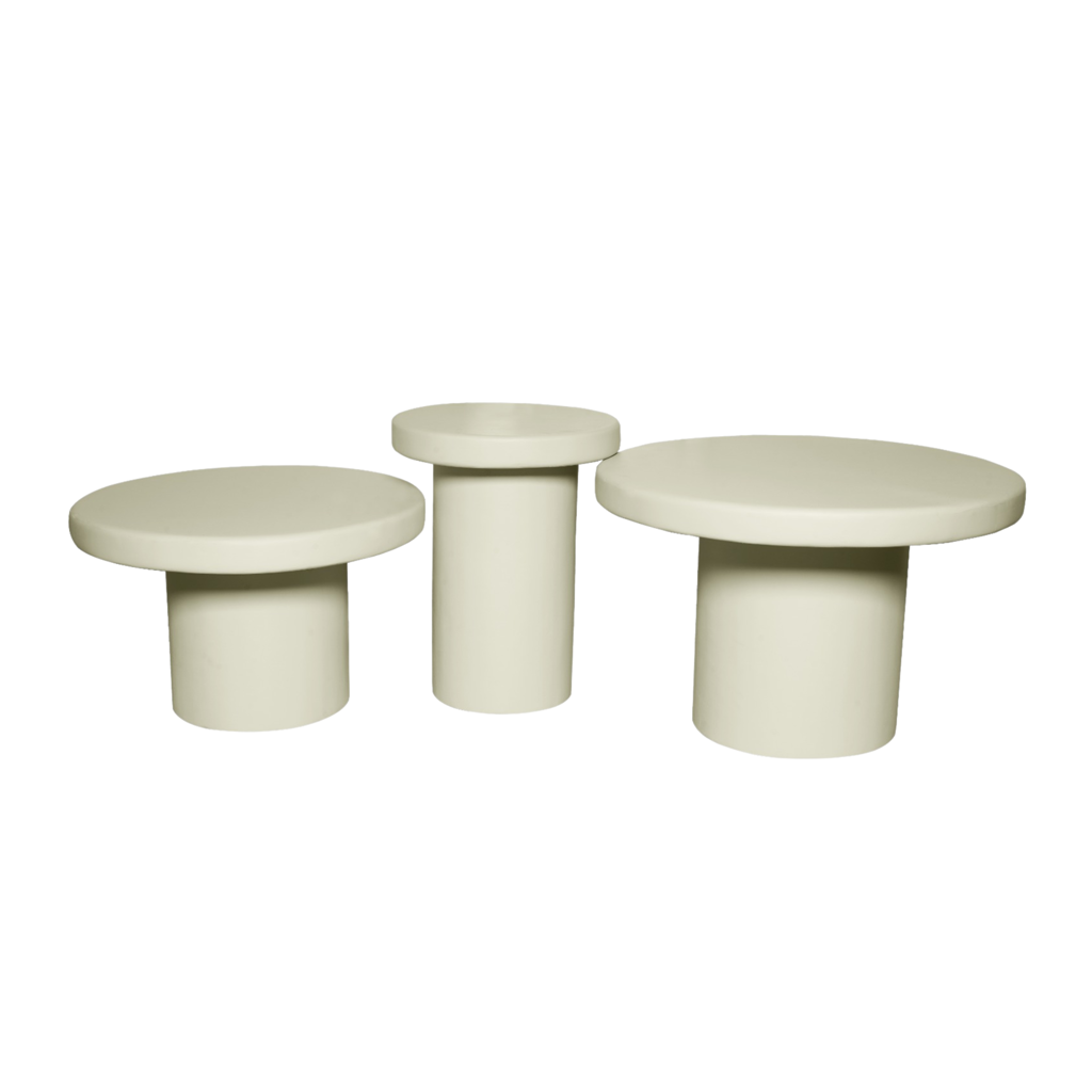 Couchtisch-Set Mira – 3er-Set Mangoholz mit Sand-Finish, vielseitig kombinierbar