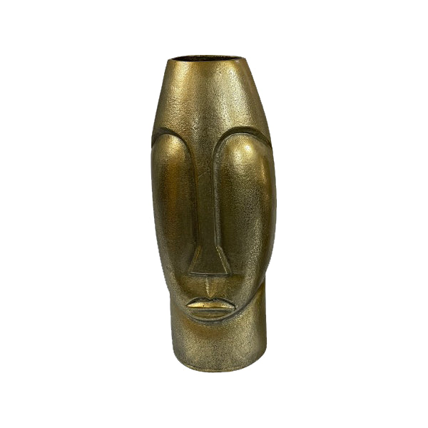 Vase Celina Antikgold – Aluminium, 12 x 10 x 41 cm