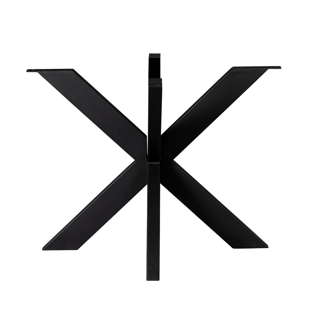 Matrix Tischbein Schwarz 100x100x73 cm – modernes Metallgestell für runde Tischplatten bis Ø150 cm
