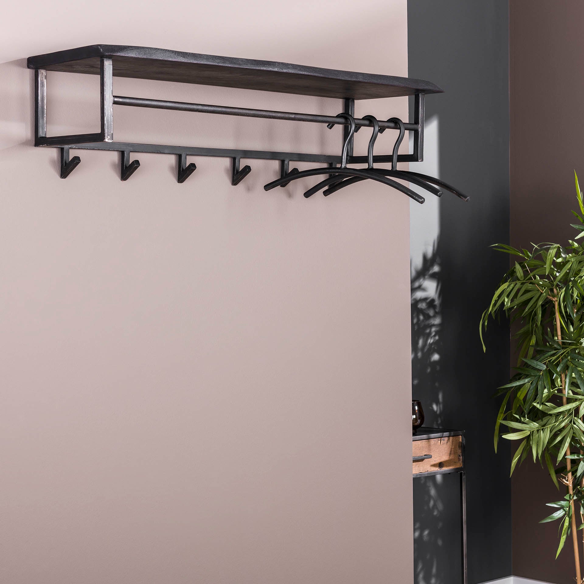 Garderobe – Velora Origin – Massivholz Akazie schwarz