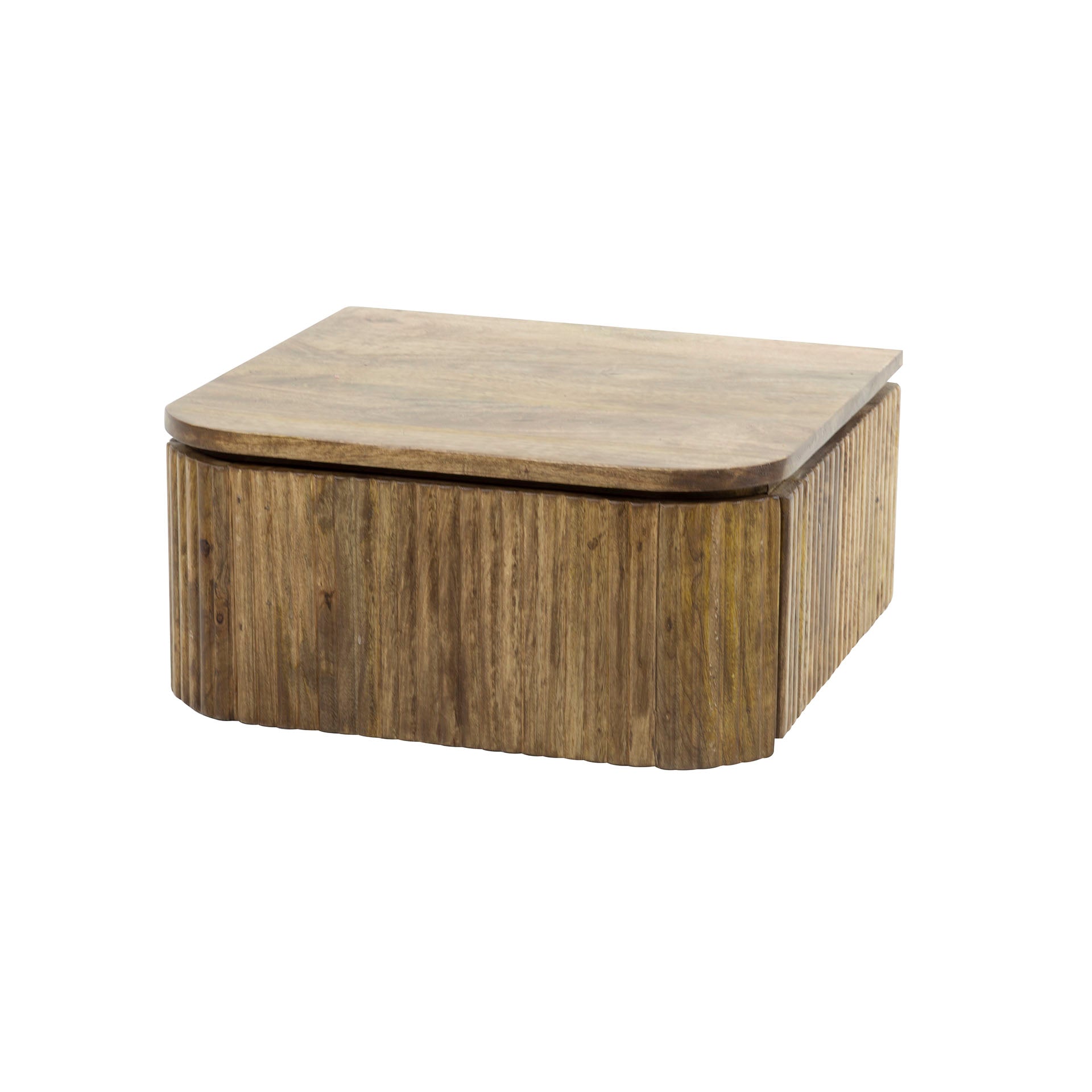 Beistelltisch – Modena Noir – Massivholz Mango Sandfarbe