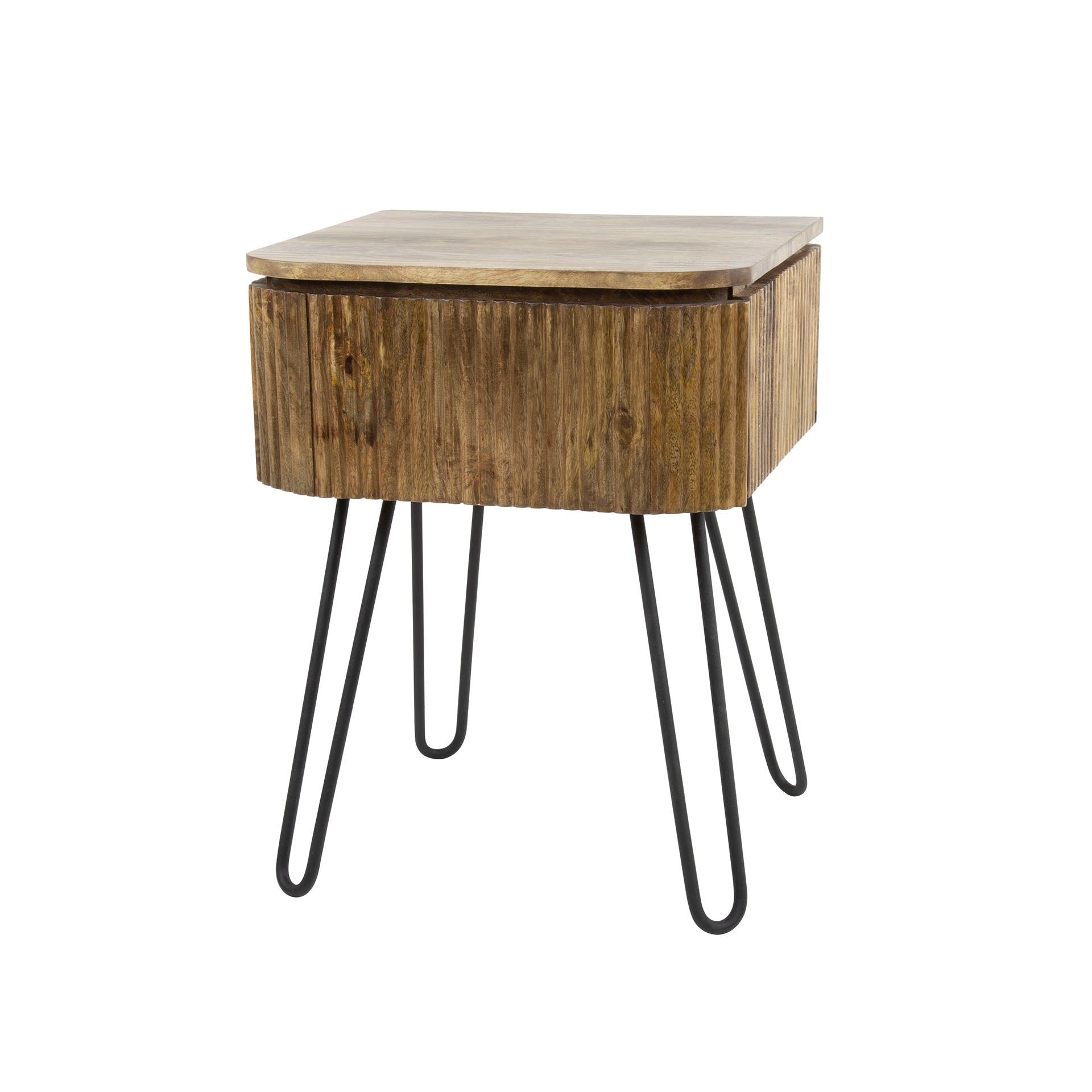 Beistelltisch – Vesta Living – Massivholz Mango Sandfarbe