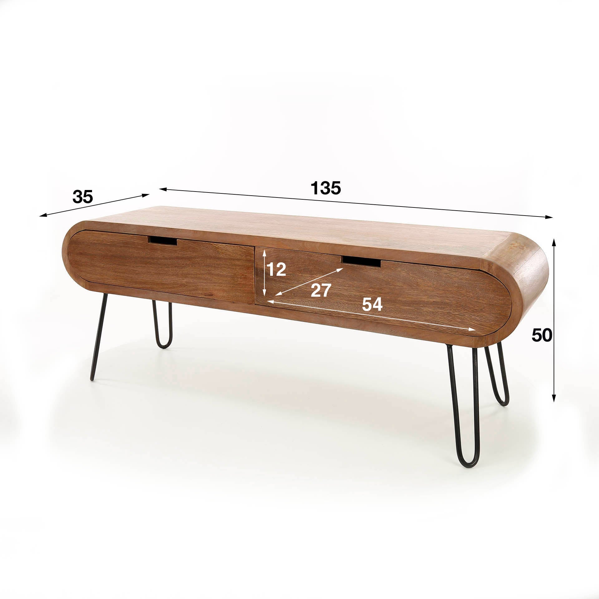 Wohnaccessoire – Aria Casa – Massivholz Mango Sandfarbe