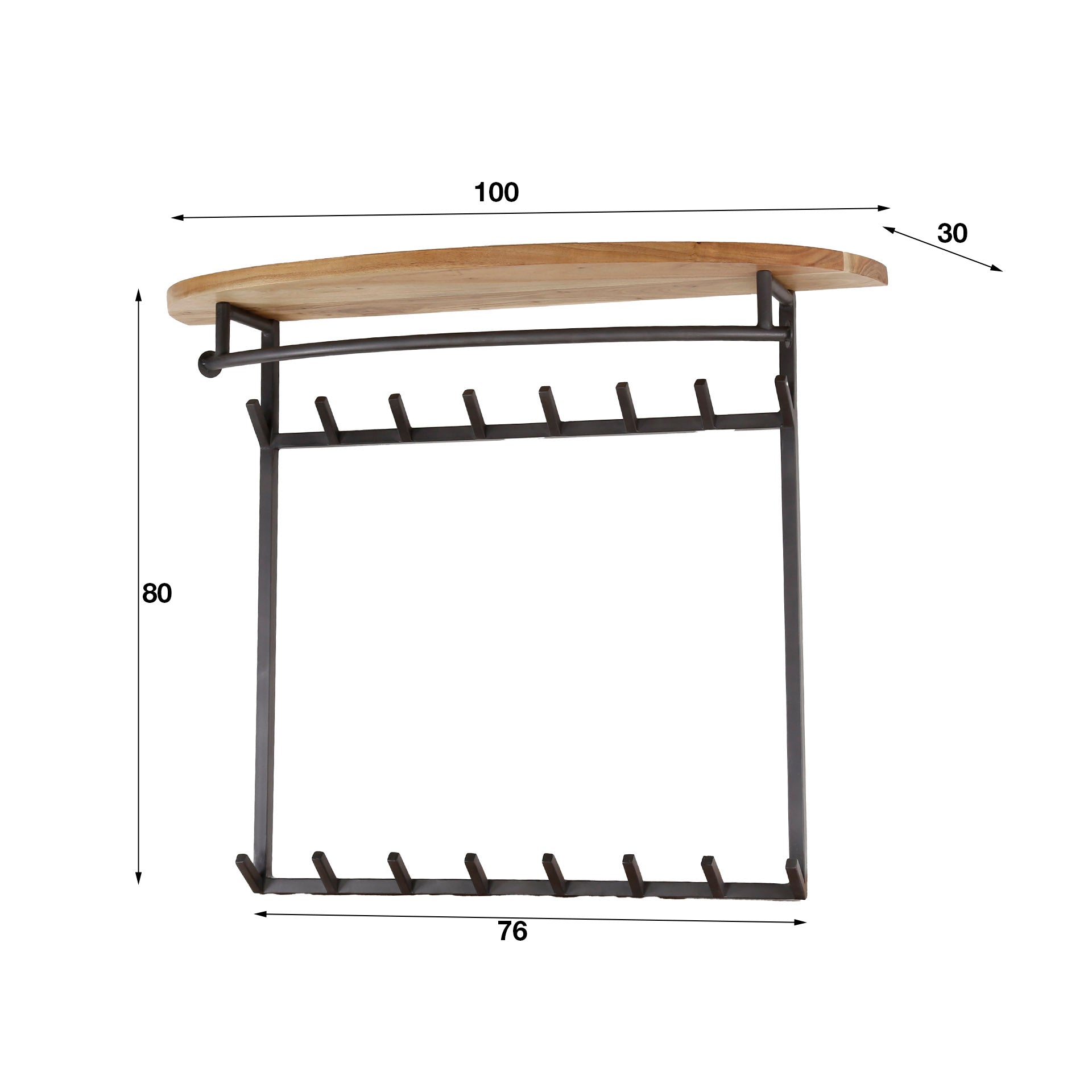 Garderobe – Luma Forma – Massivholz Akazie natur