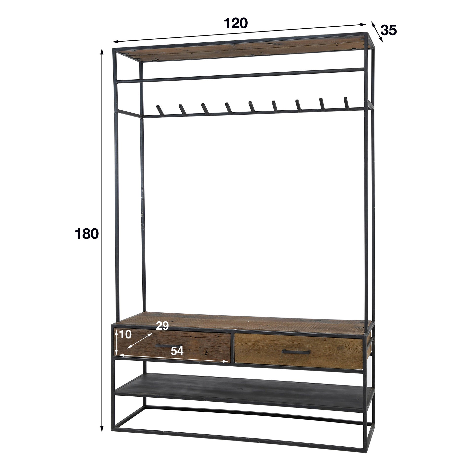 Garderobe – Avani Classic – Robustes Hartholz