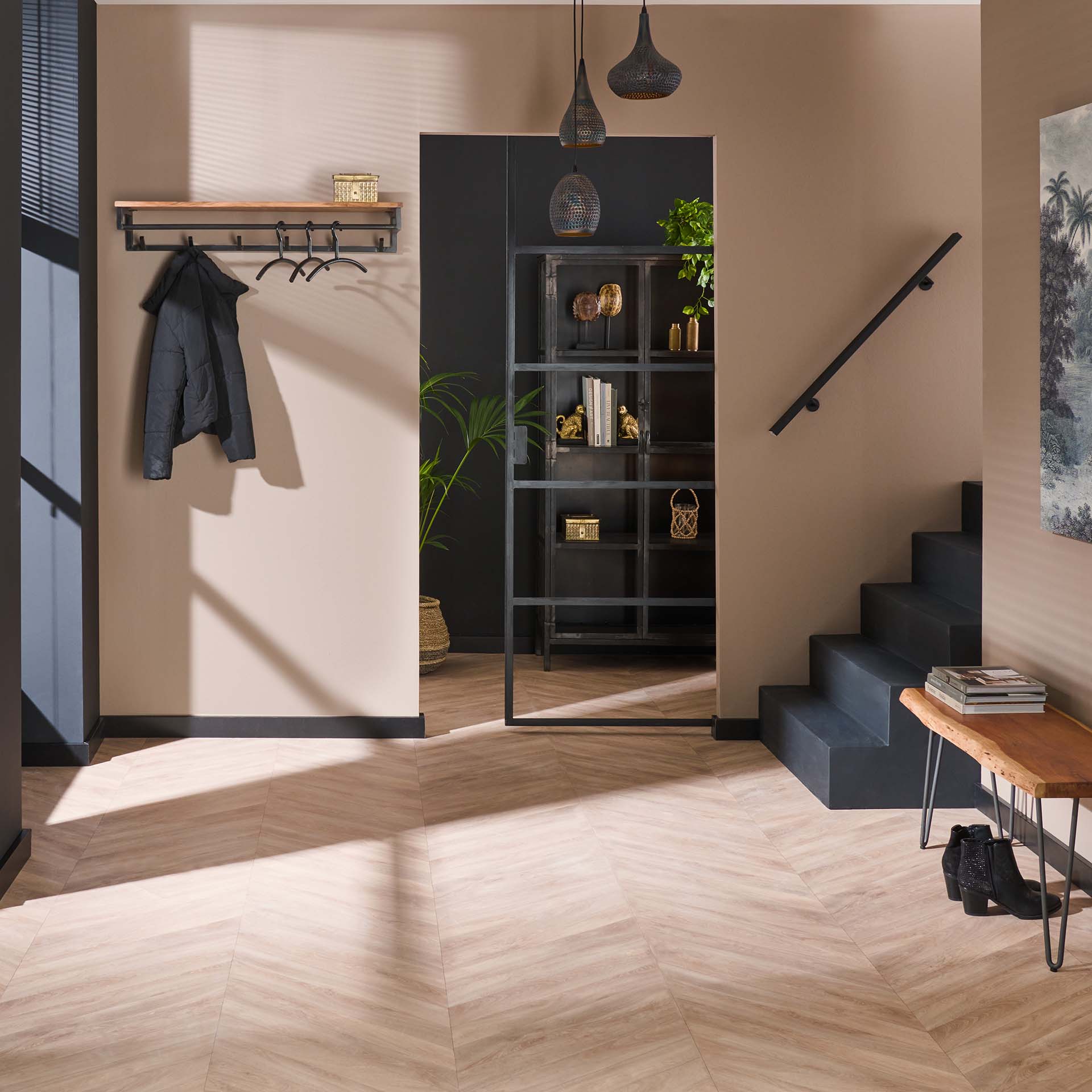 Garderobe – Calda Modern – Massivholz Akazie natur