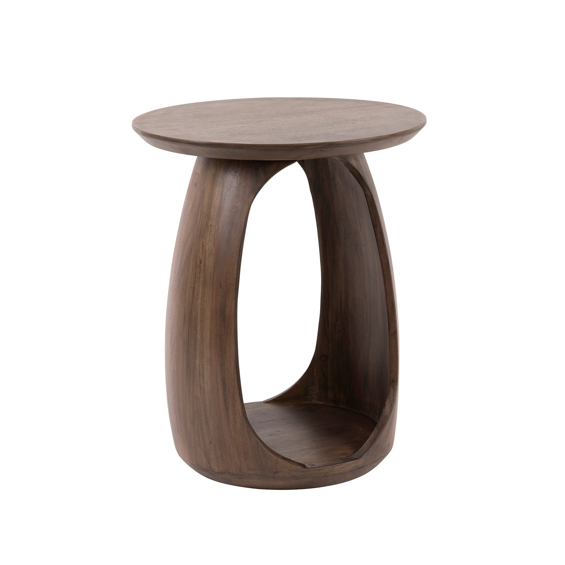 Beistelltisch S Ondaro Solid 45x45x56 cm – organisches Design aus massivem Akazienholz mit warmem Finish