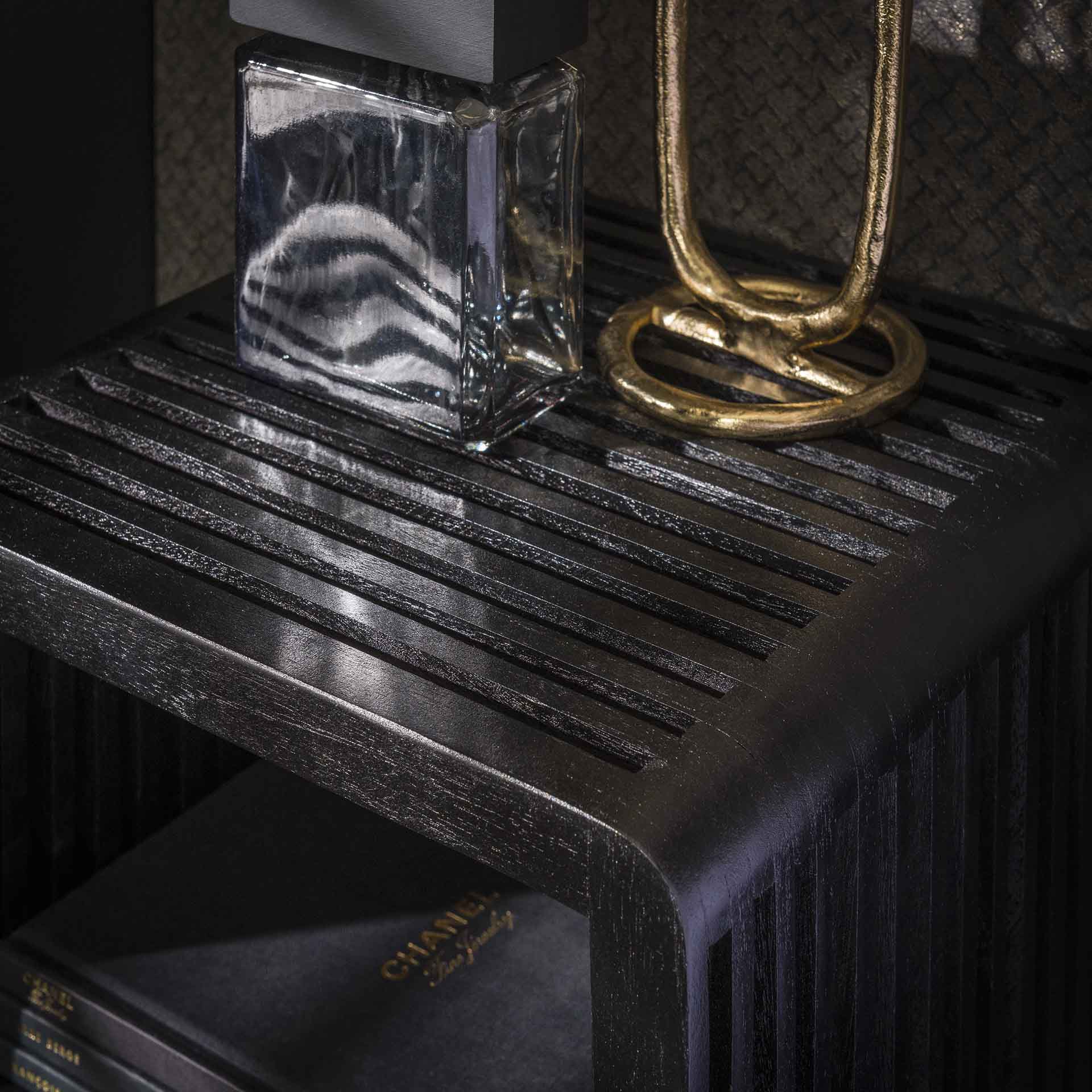 Beistelltisch – Olivo Living – Teakholz schwarz
