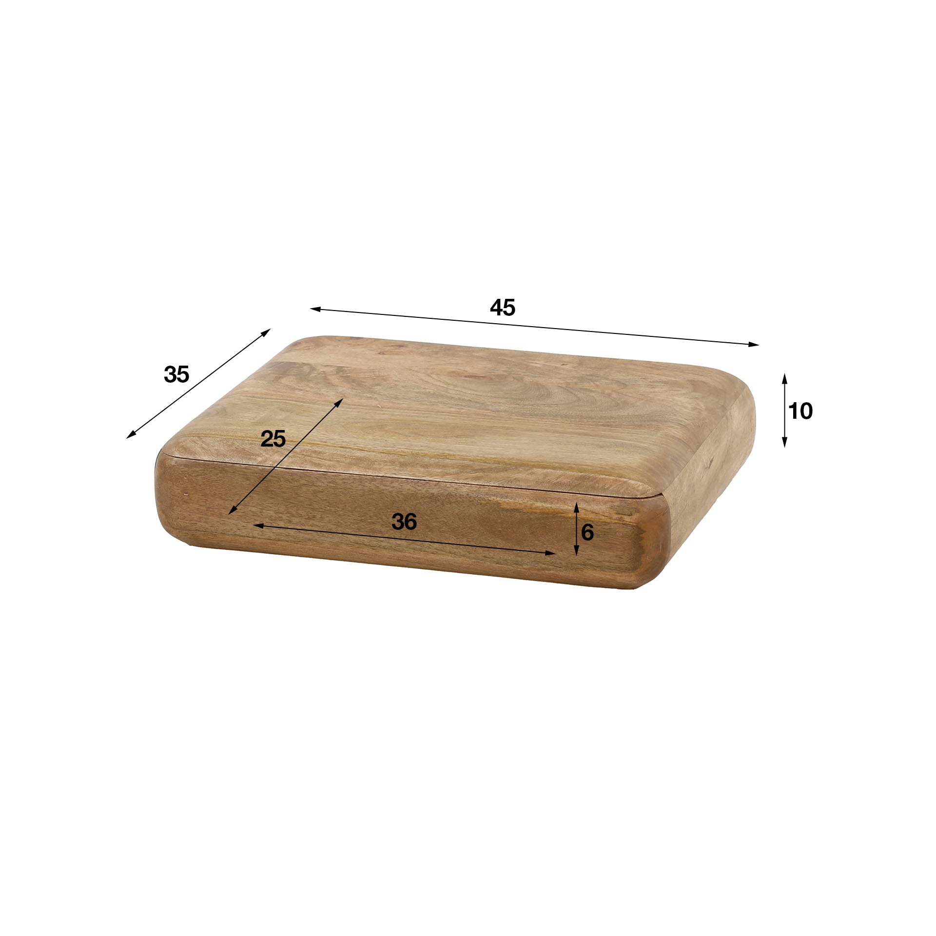 Beistelltisch – Aureo Forma – Massivholz Mango Sandfarbe