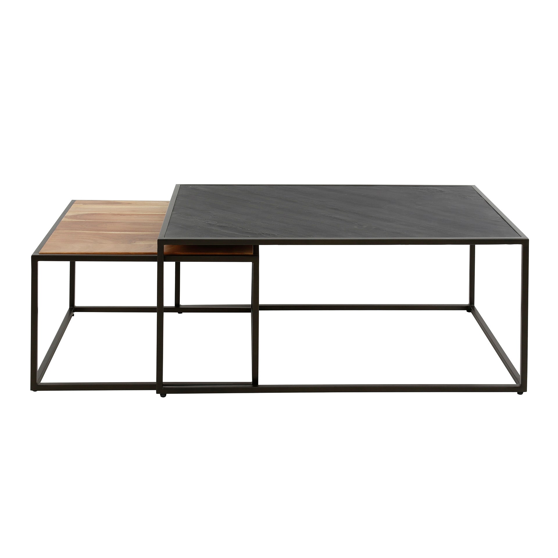 Couchtisch set/2 slate mix / Shiefer