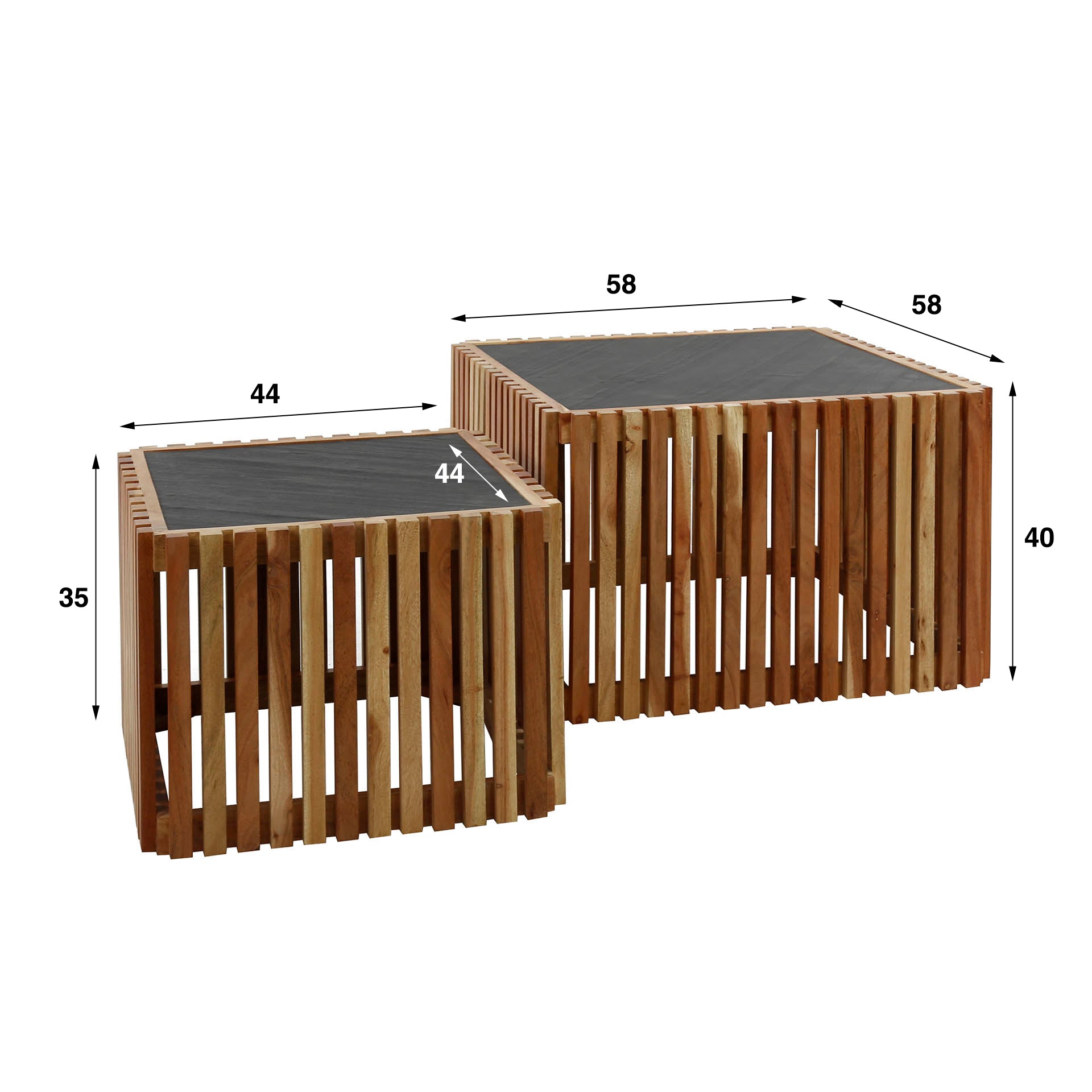 Couchtisch set/2 slate / Shiefer