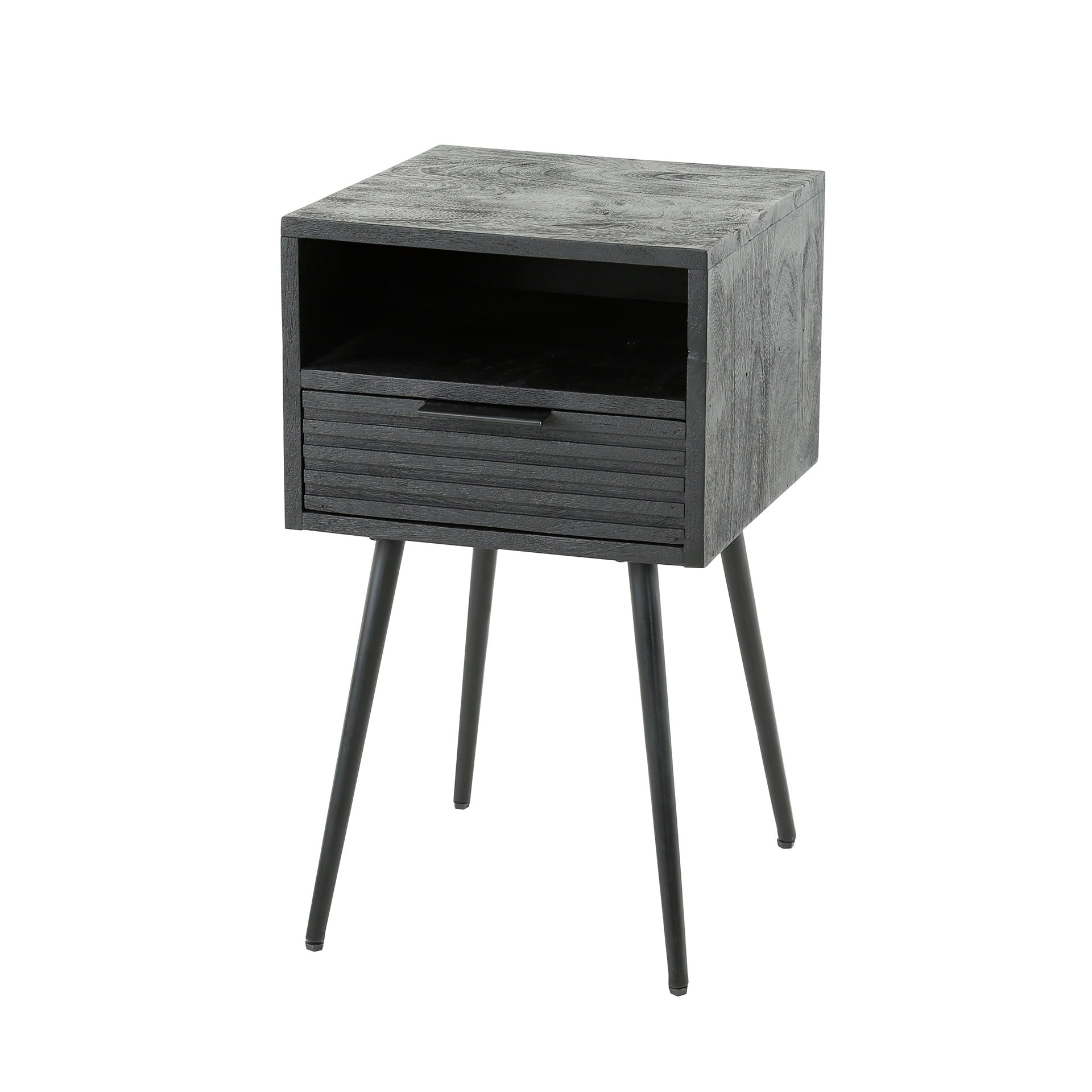 Beistelltisch – Evo Studio – Massivholz Mango schwarz