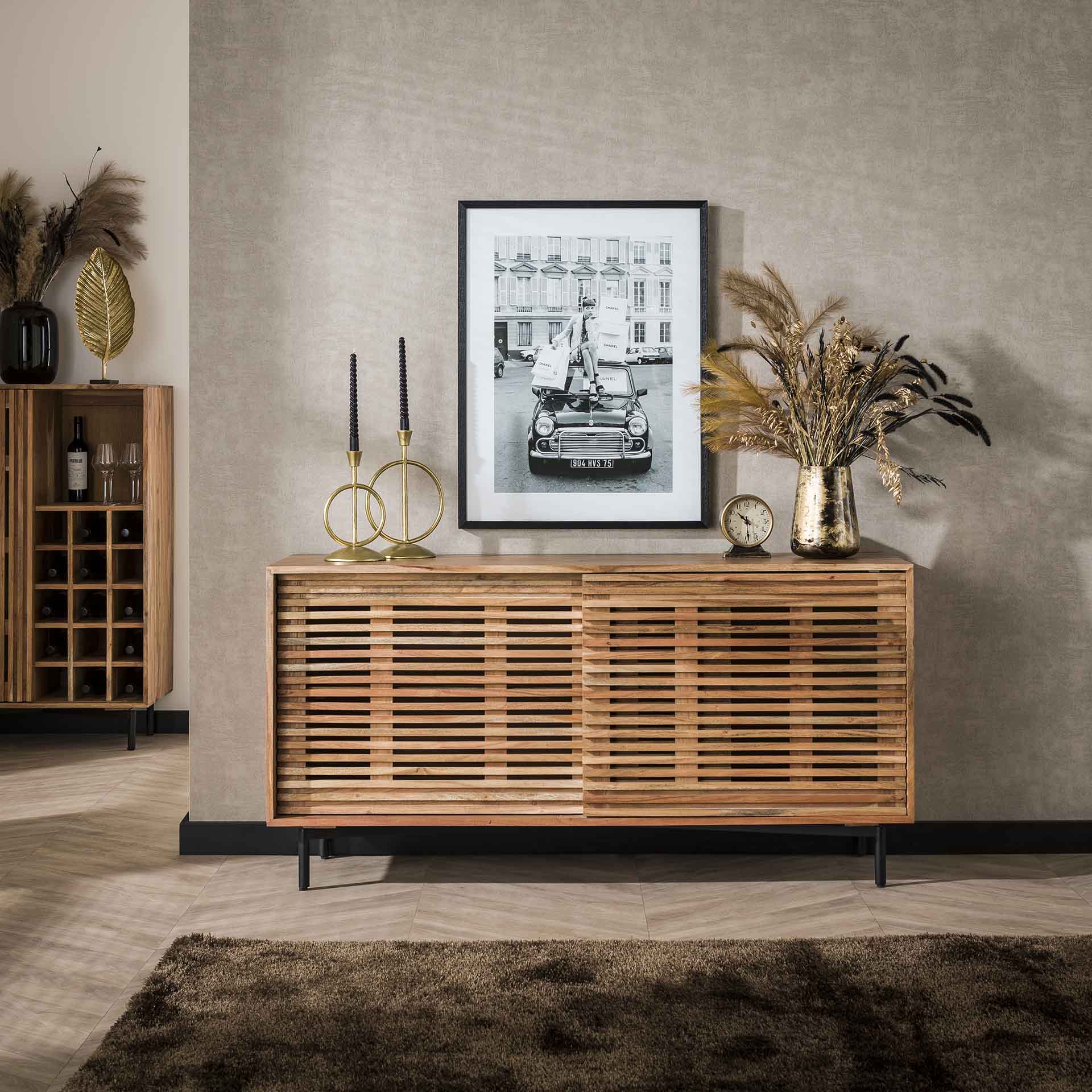 Wohnaccessoire – Prisma Modern – Massivholz Akazie natur