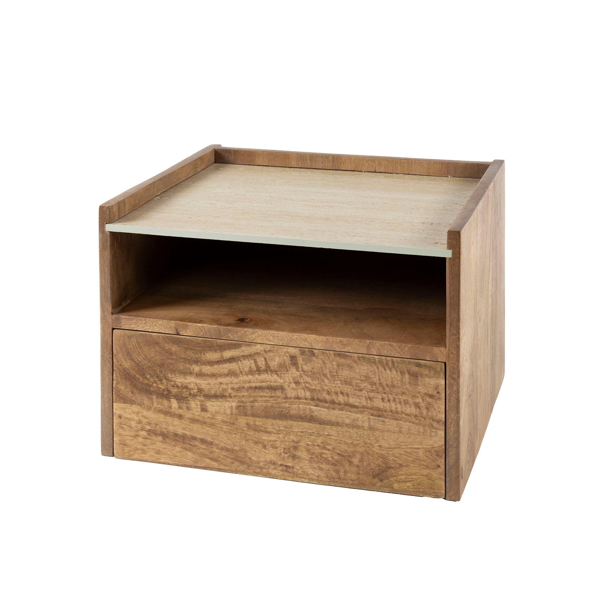 Beistelltisch – Prisma Pure – Massivholz Mango Sandfarbe