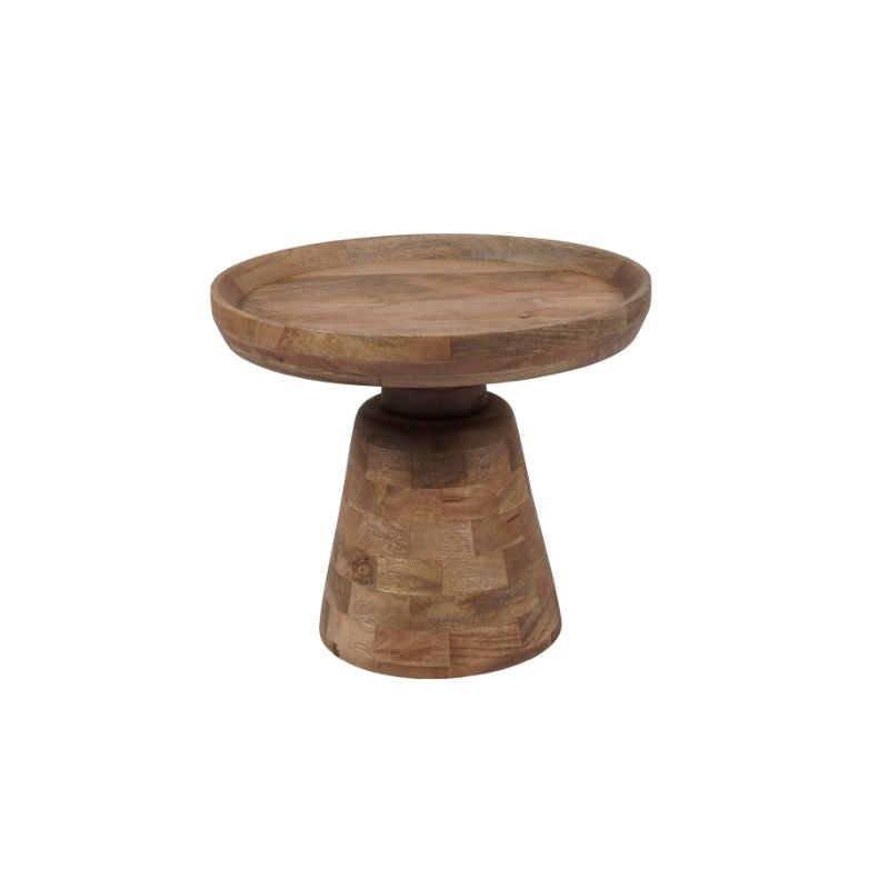 Beistelltisch Troy – Mangoholztisch mit einzigartigem Design, 50 x 50 x 45 cm
