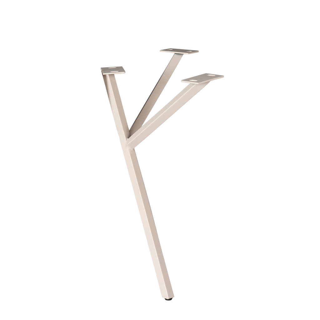 Tischbein Y 53x71x74 cm Sand – elegantes Metallgestell für Tischplatten 160–300 cm
