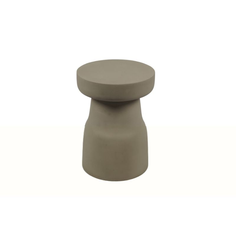 Beistelltisch Drummy – Runder Tisch aus Mangoholz mit einzigartigem Design, 40 x 40 x 42 cm, stilvoller Wohnzimmertisch