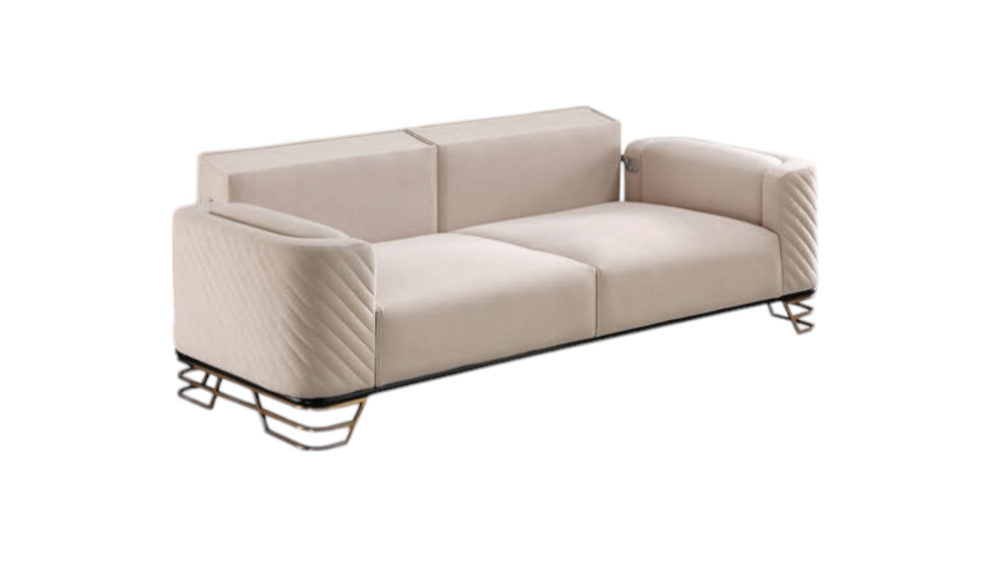 AYLA Sofa Handarbeit Massivholz Hochwertiger Stoff