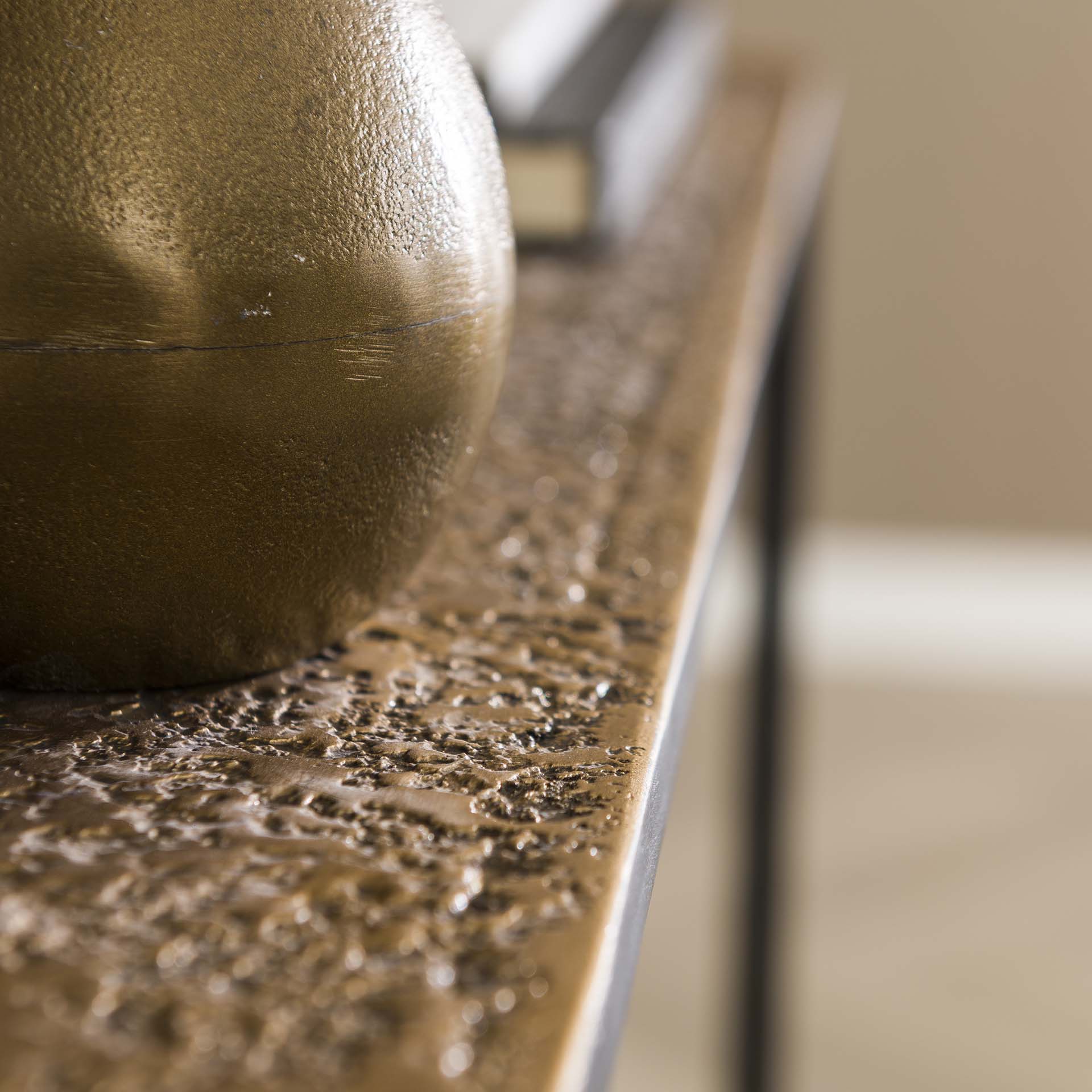 Beistelltisch – Velora Oak – Metall – Antike bronze