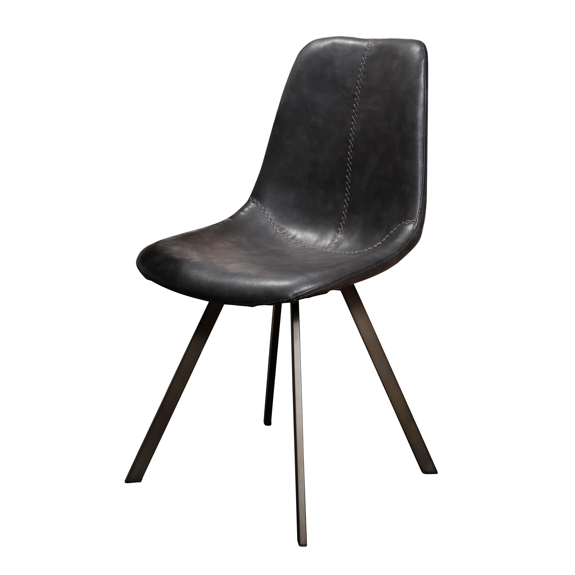 Stuhl – Prisma Pure – Saddle PU Schwarz