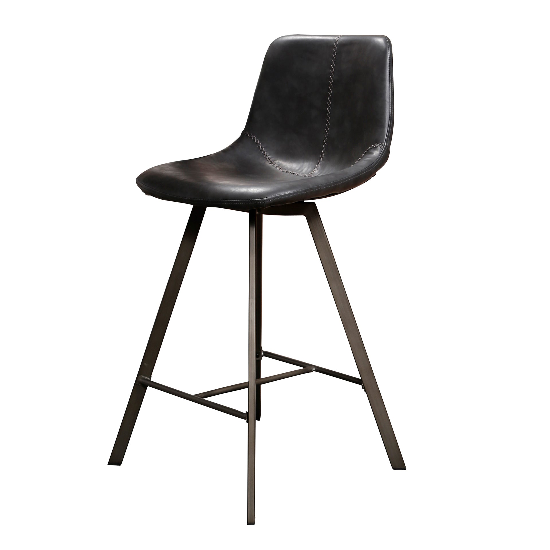 Stuhl – Forma Stone – Saddle PU Schwarz