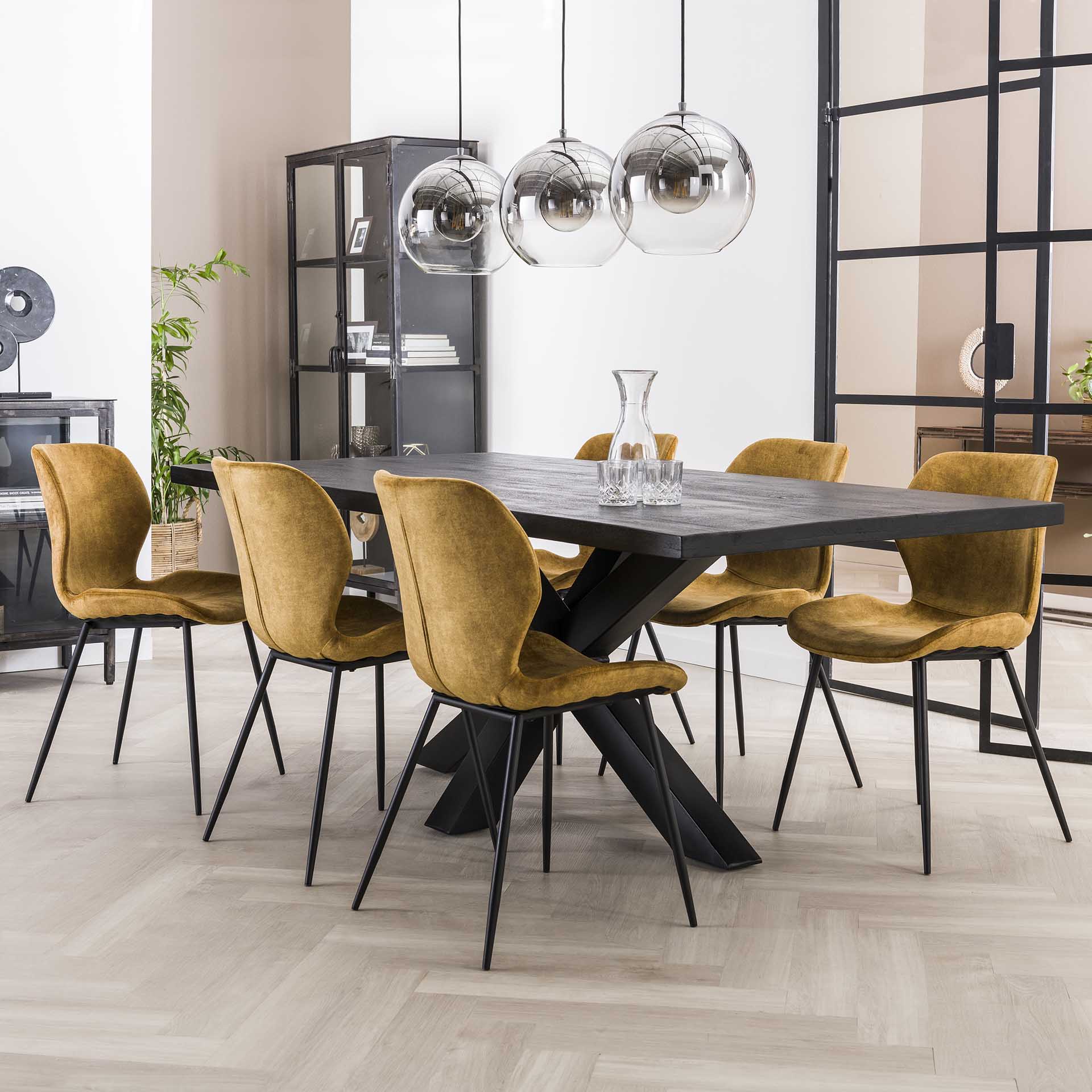 Stuhl – Scalea Grace – Golden velvet