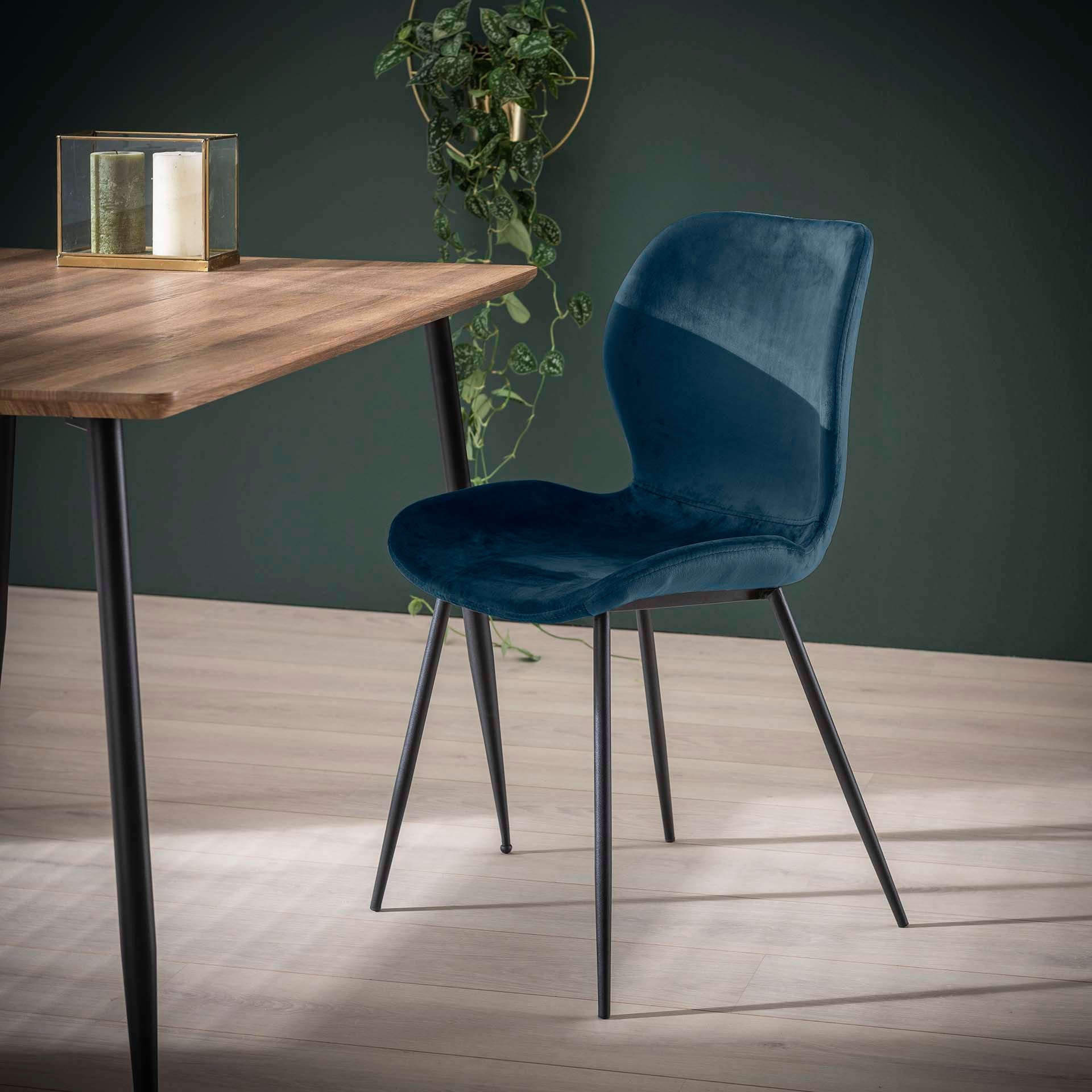 Stuhl – Scalea Grace – Blau velvet