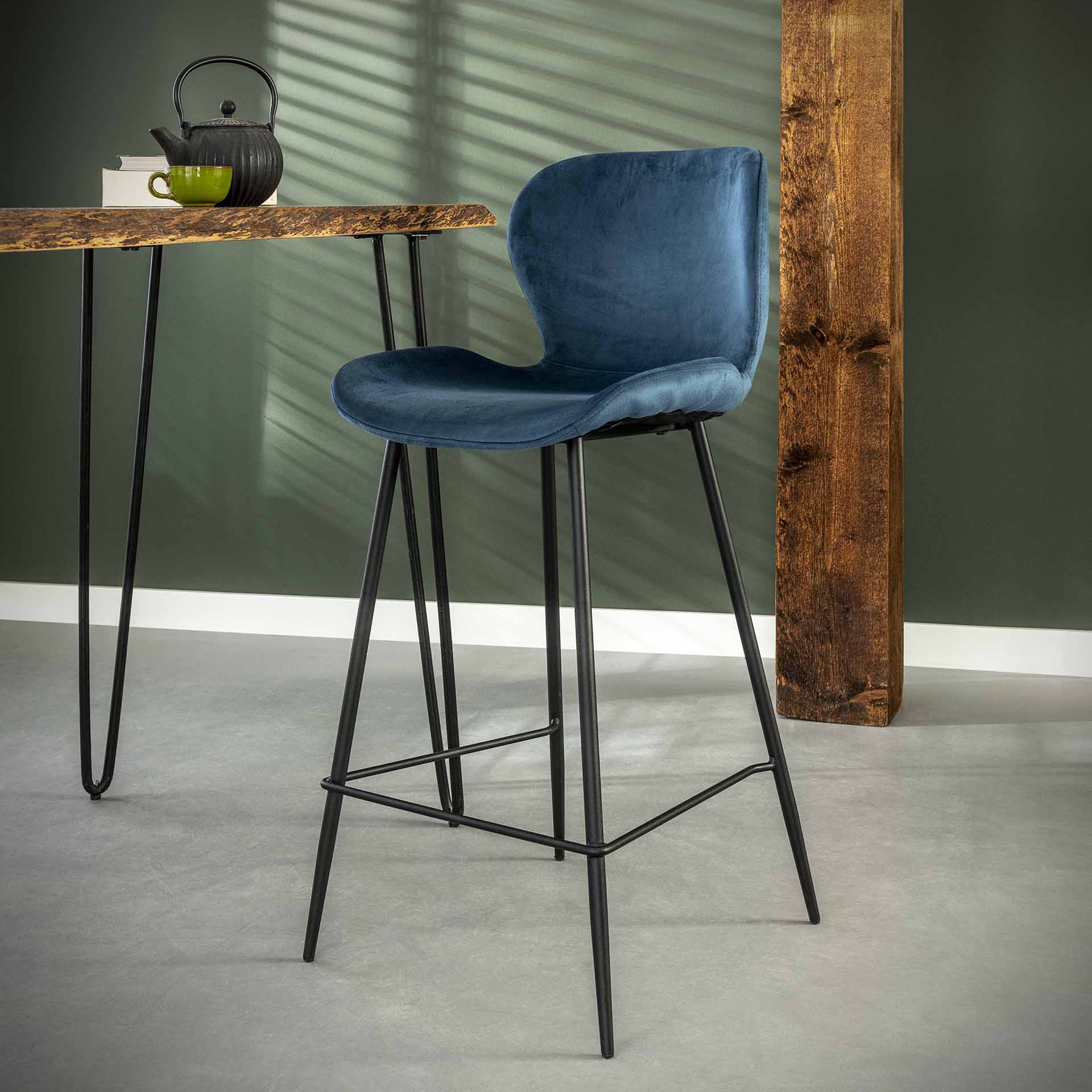 Stuhl – Alva Origin – Blau velvet