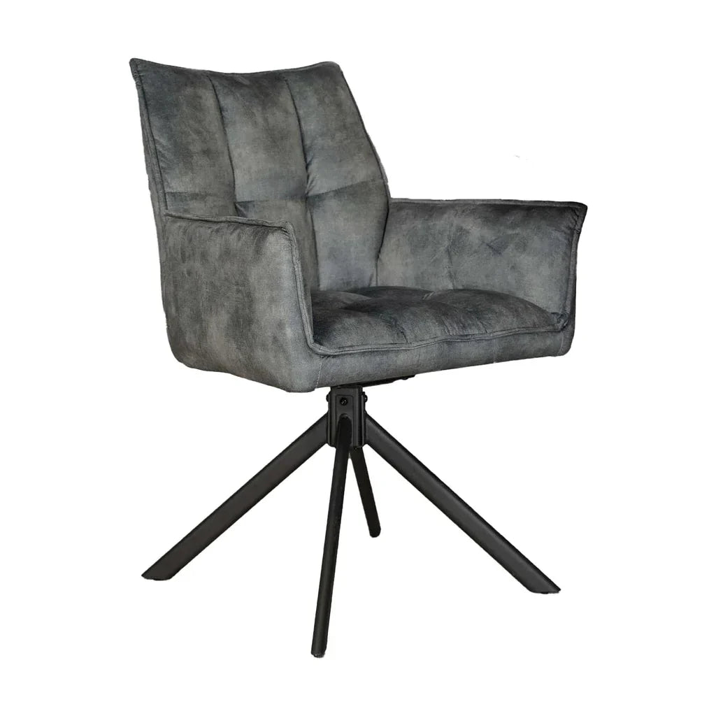 Esszimmerstuhl Dani | Samt Hellblau (Set von 2)