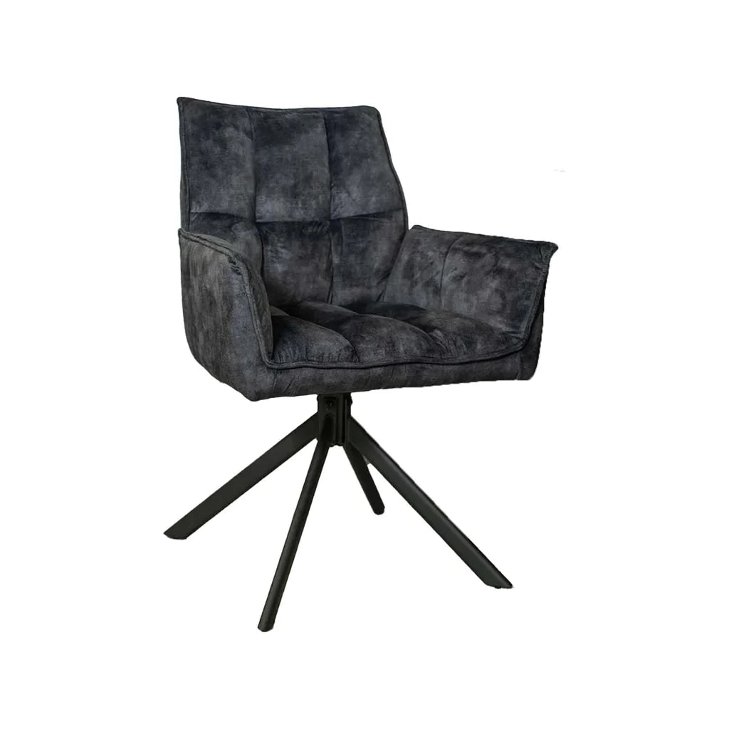 Esszimmerstuhl Dani | Samt Anthrazit (Set von 2)