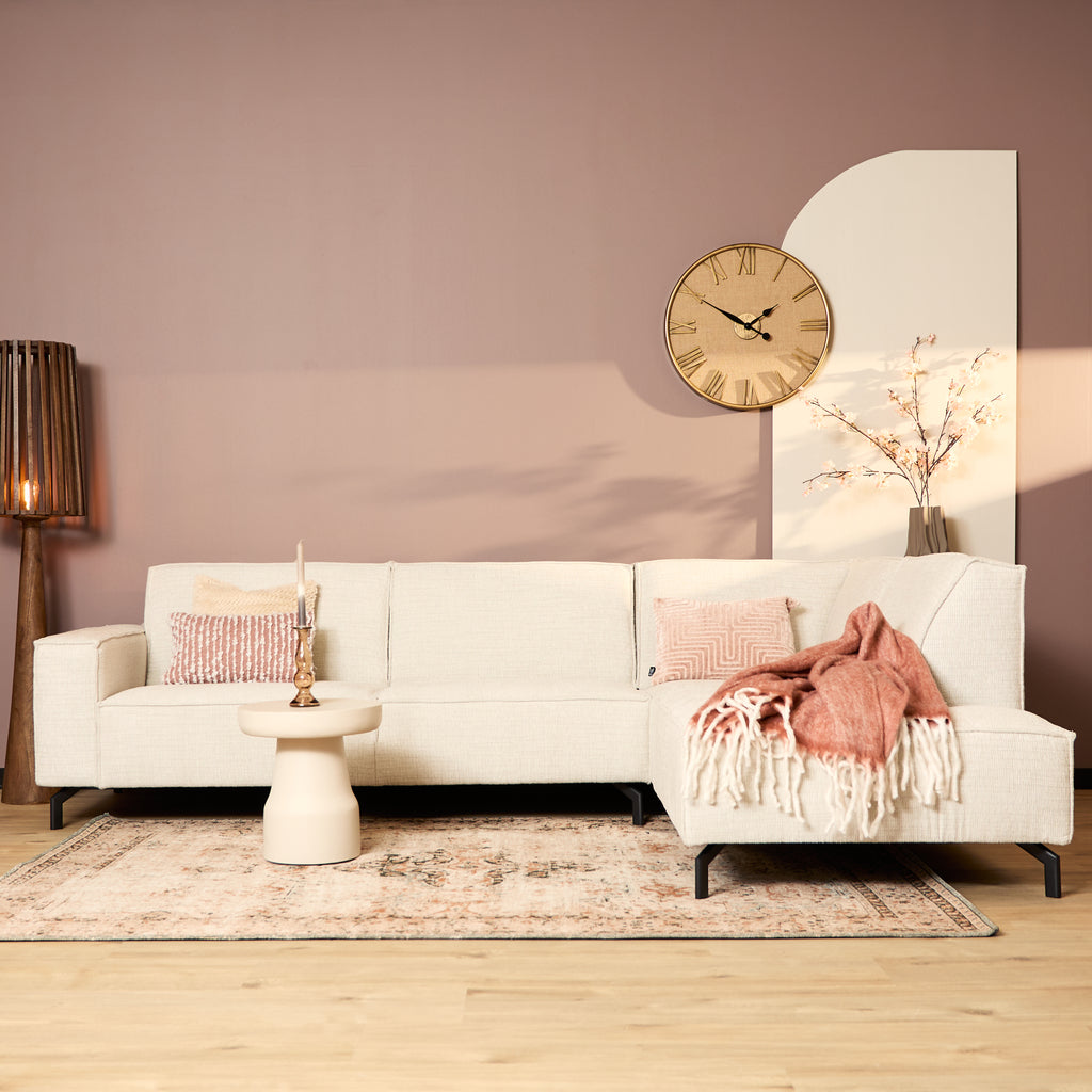 MeinLieblingsplatz Ecksofa Famous&Glamor 2,5-Sitzer mit Récamiere rechts – 285x210x82 cm – Farbe Beige