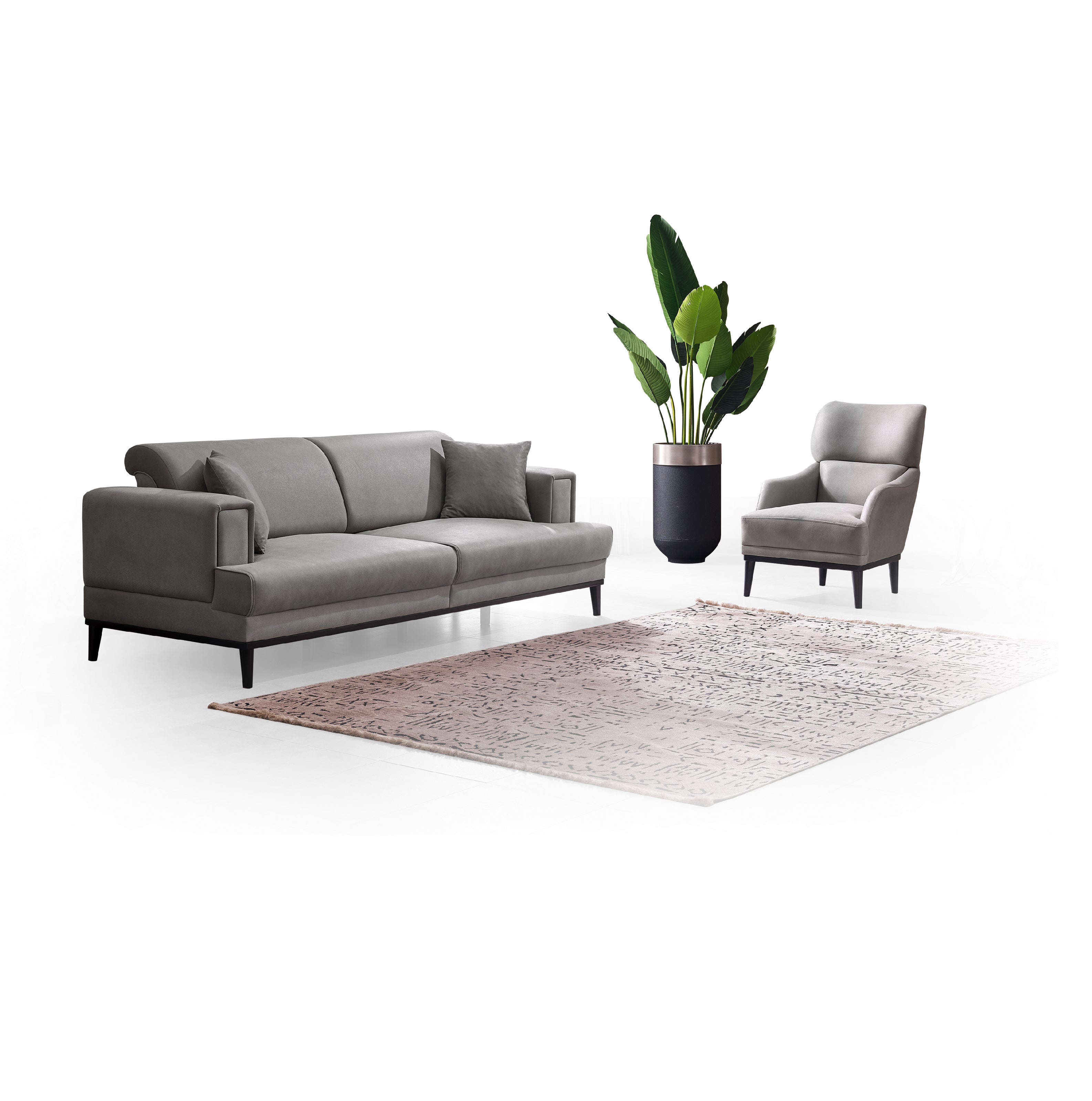 Zeus Sofa Handarbeit Massivholz Hochwertiger Stoff