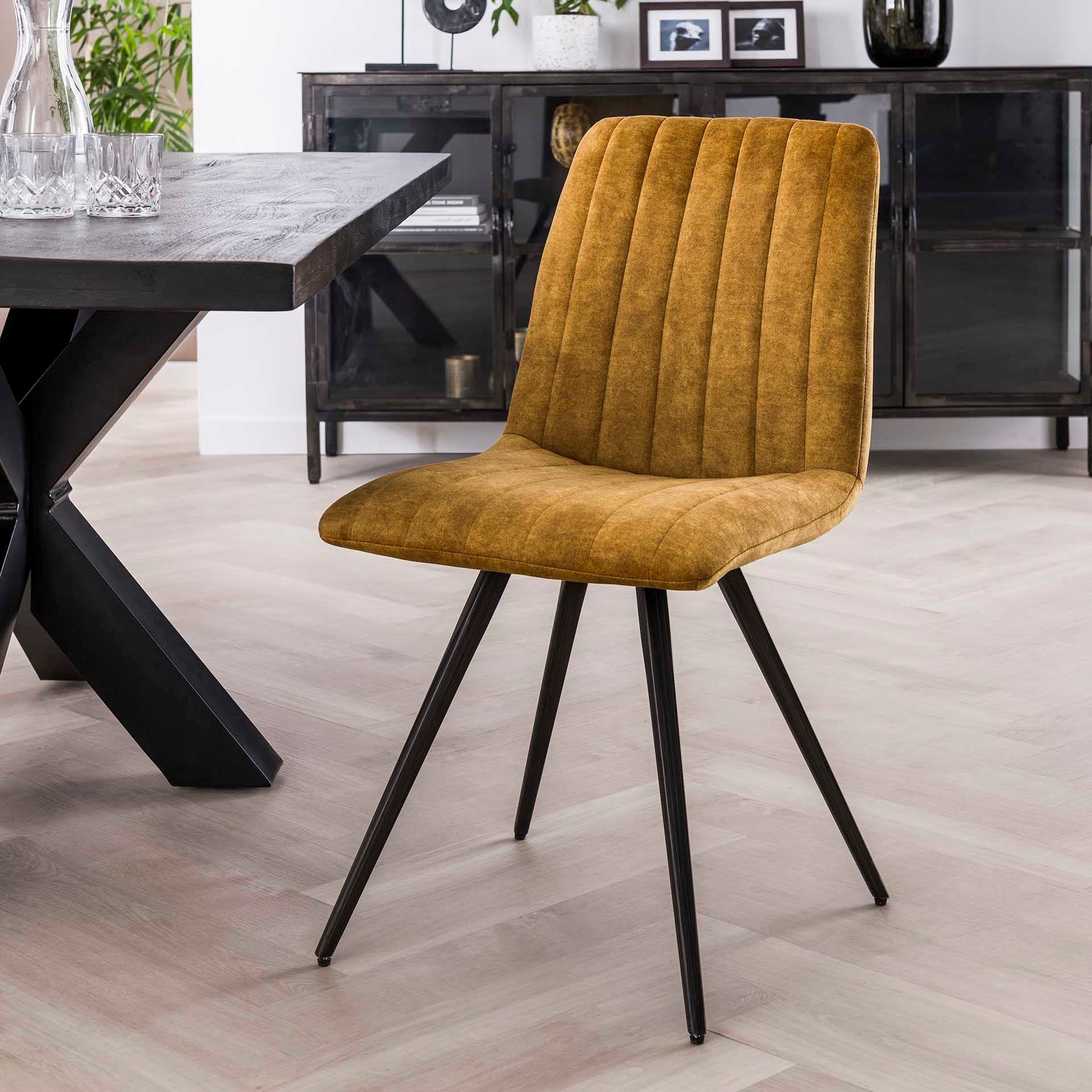 Stuhl – Lumina Hue – Golden velvet