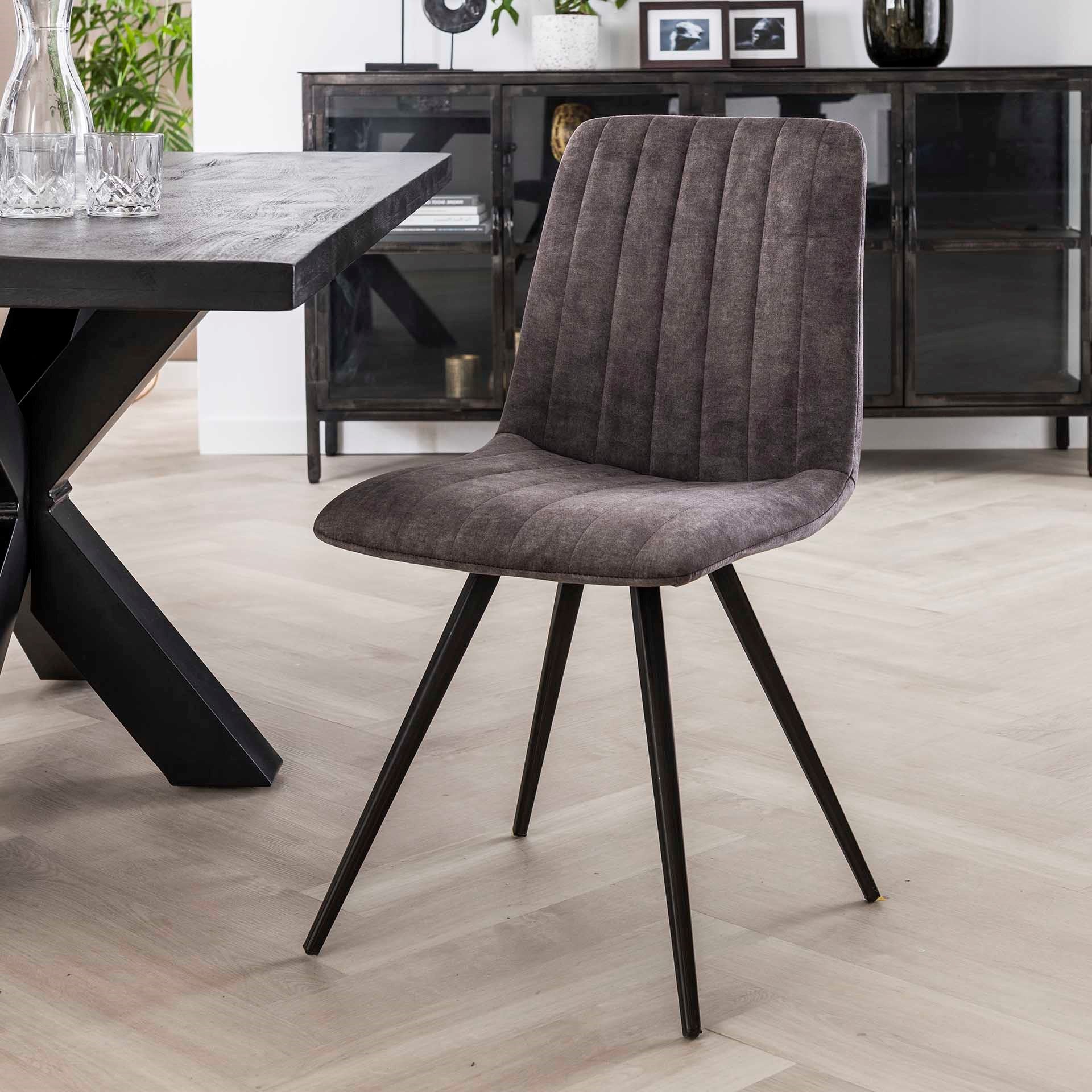 Stuhl – Lumina Hue – Grau velvet
