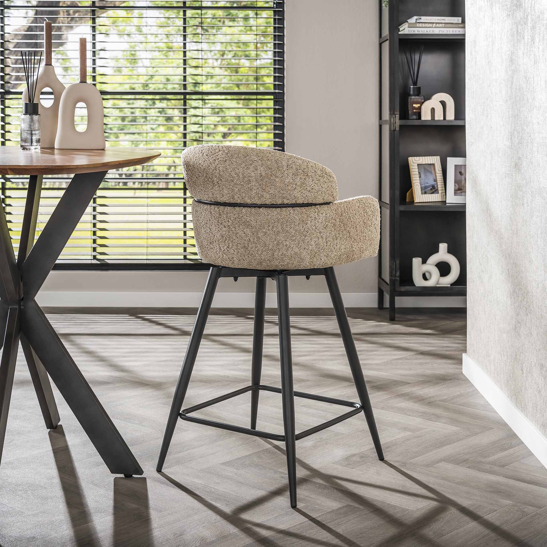 Stuhl – Vesta Grace – Boucle sandfarbe