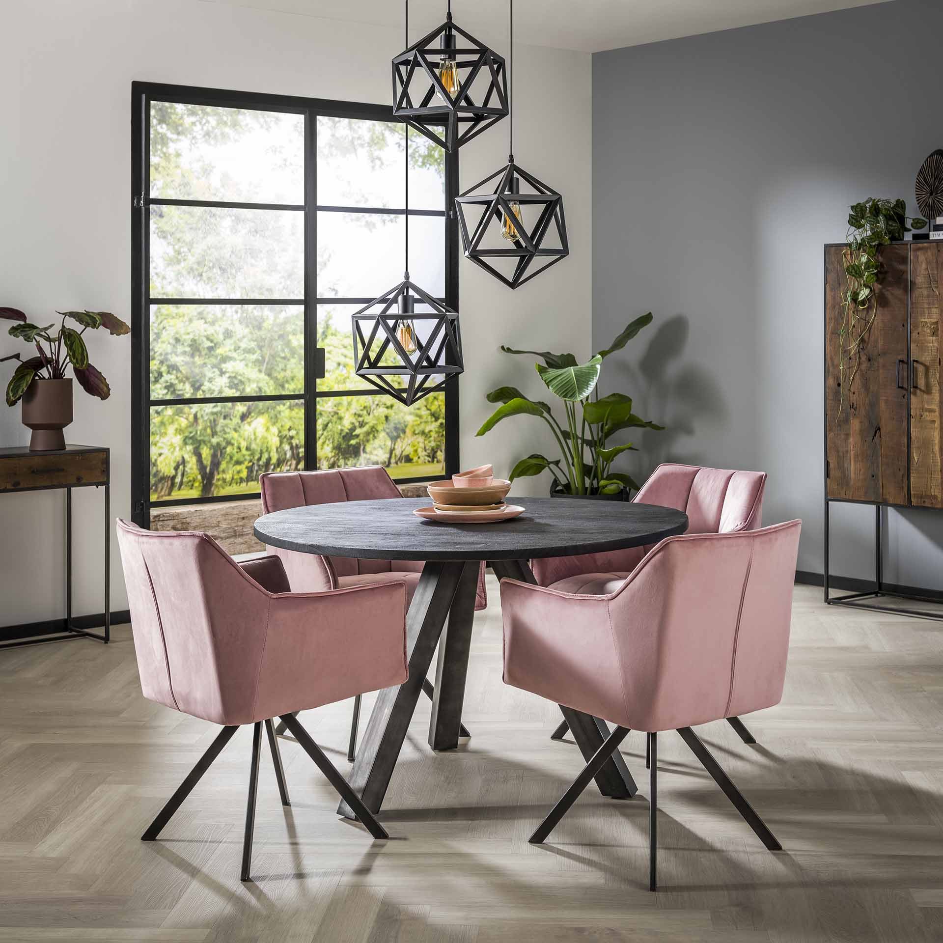 Stuhl – Aureo Prime – Rosa velvet