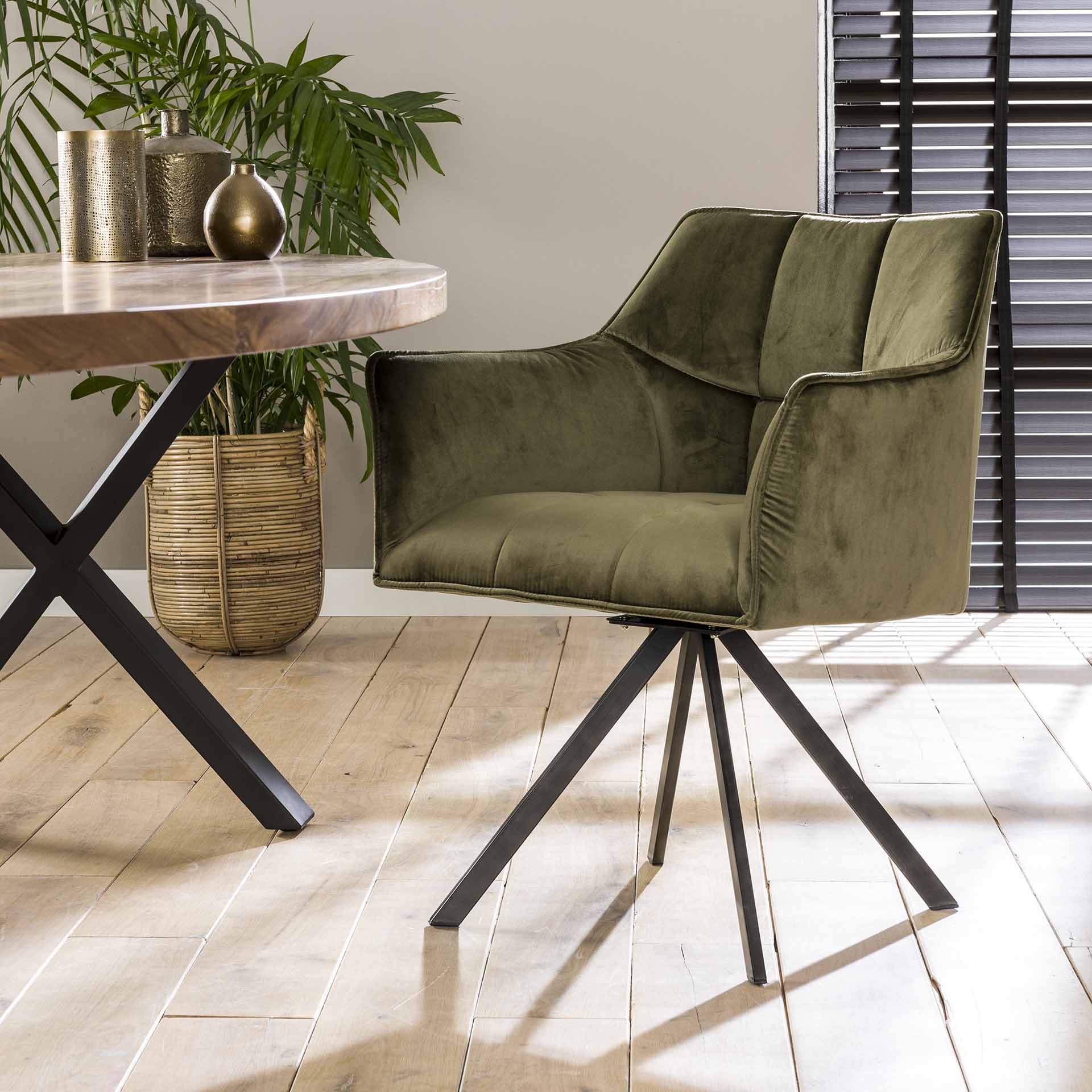 Stuhl – Aureo Prime – Grün velvet