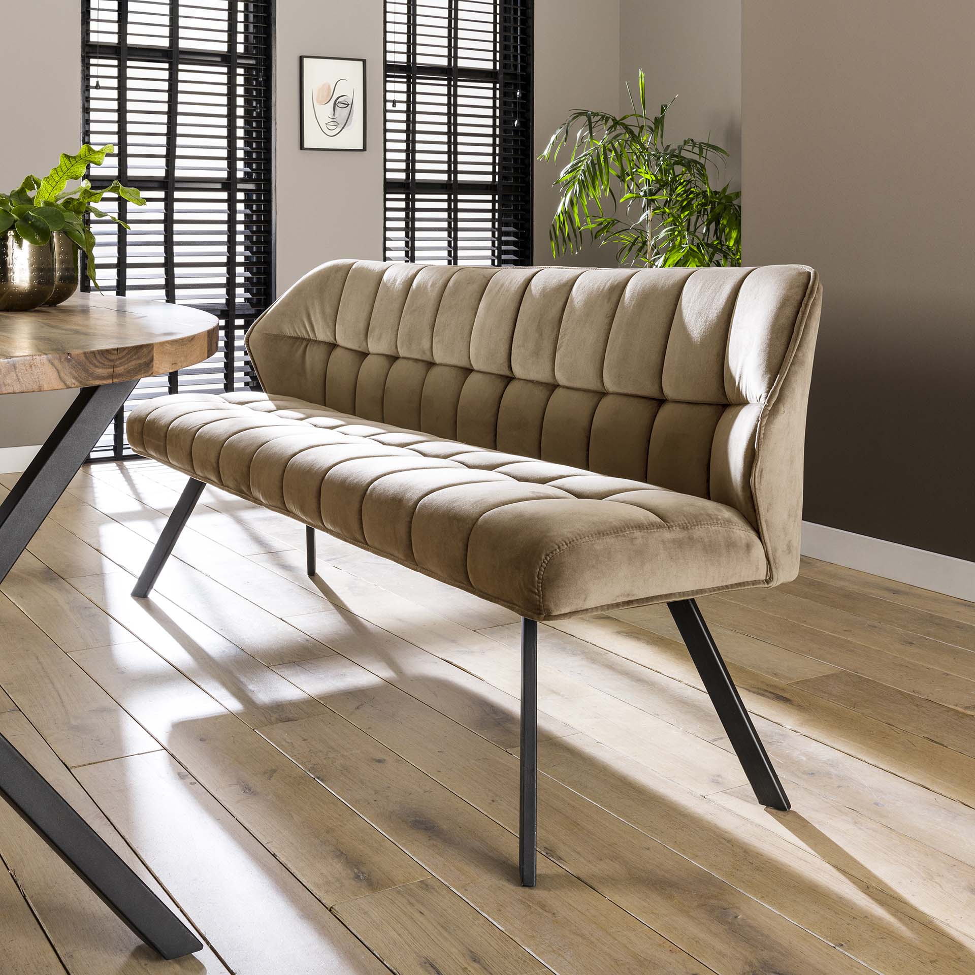 Bank – Velora Studio – Champagner velvet