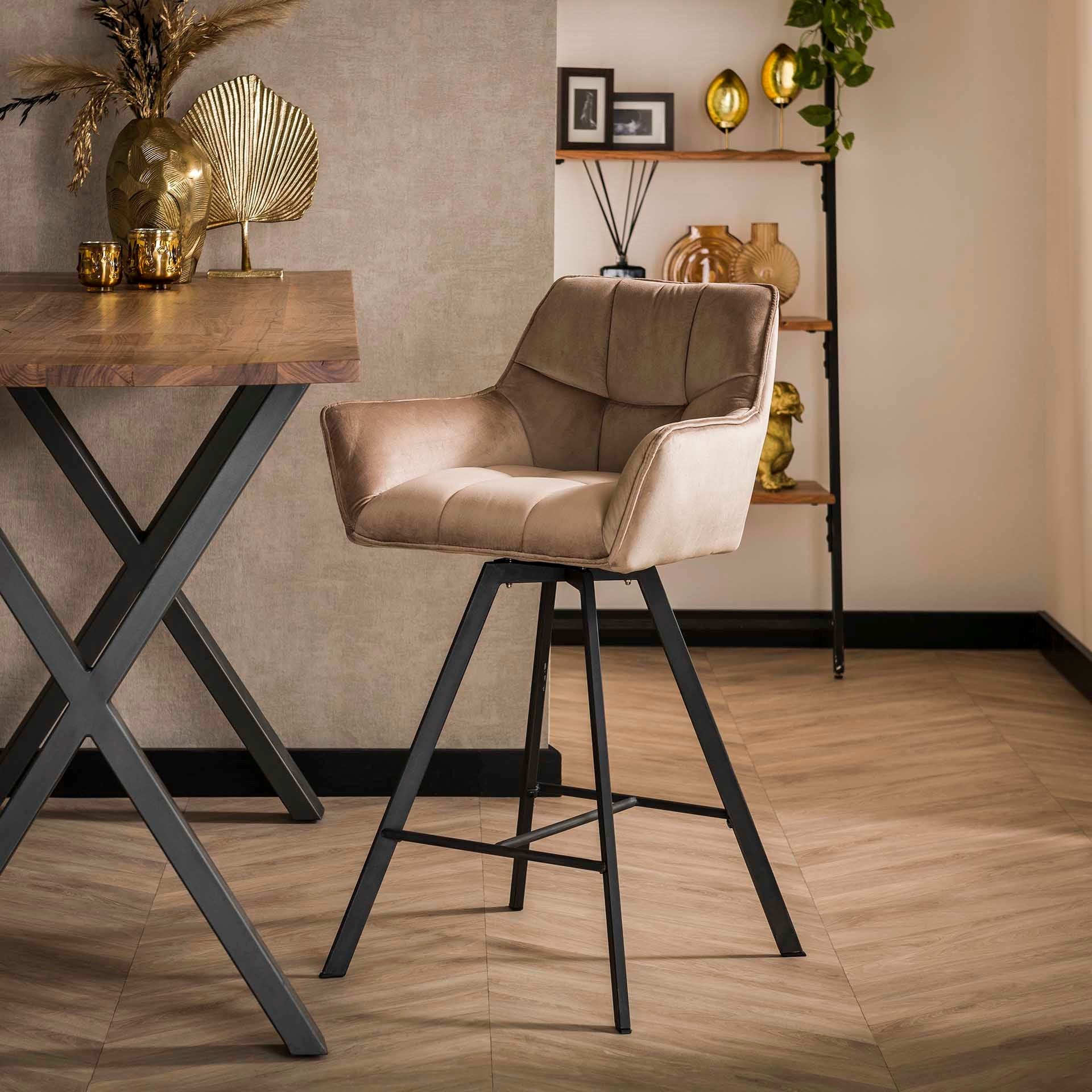 Stuhl – Vesta Classic – Champagner velvet