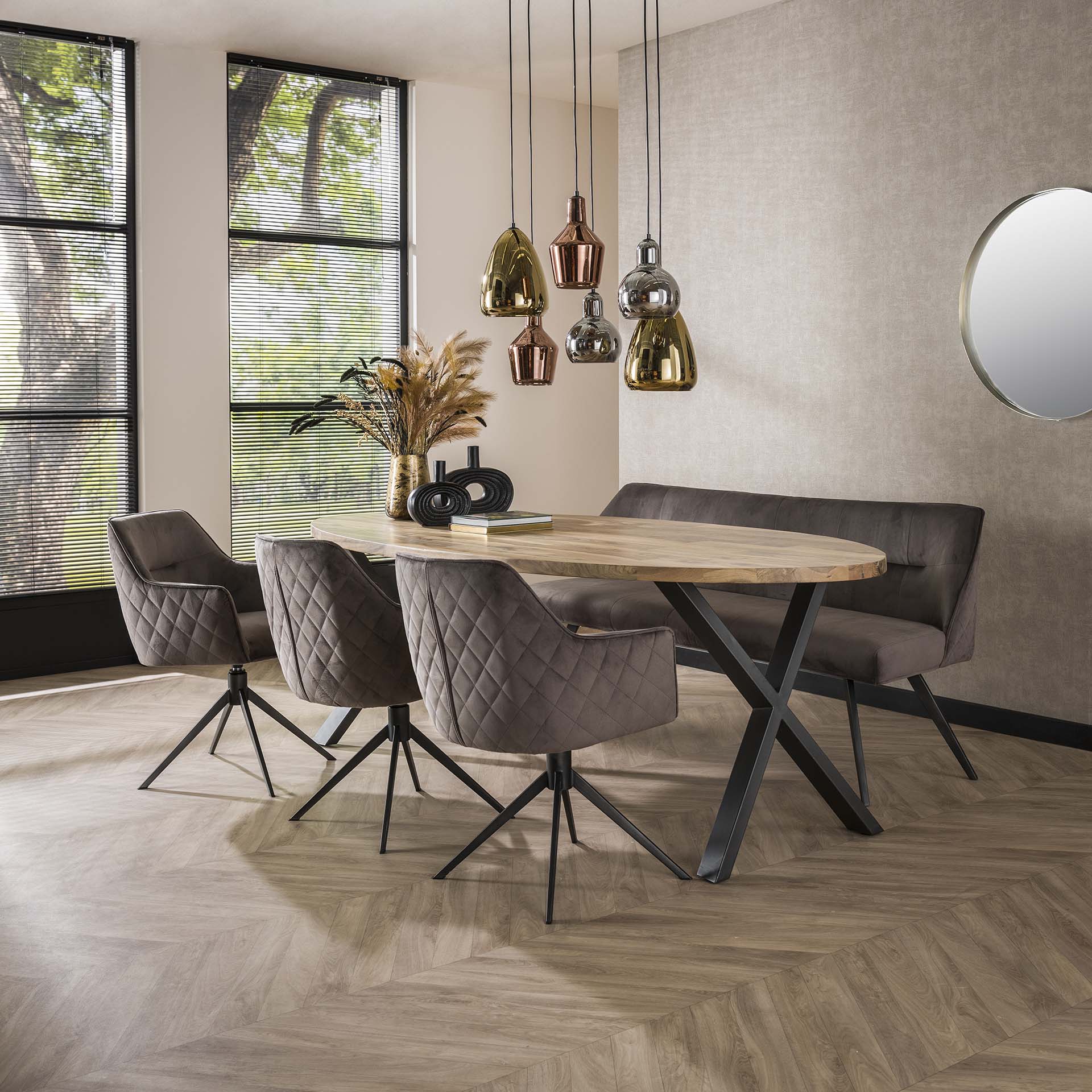 Stuhl – Avento Noir – Anthrazit velvet