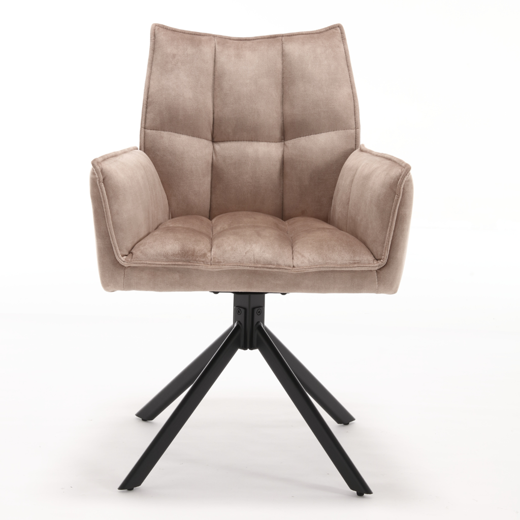 Esszimmerstuhl Dani | Samt Beige (Set von 2)