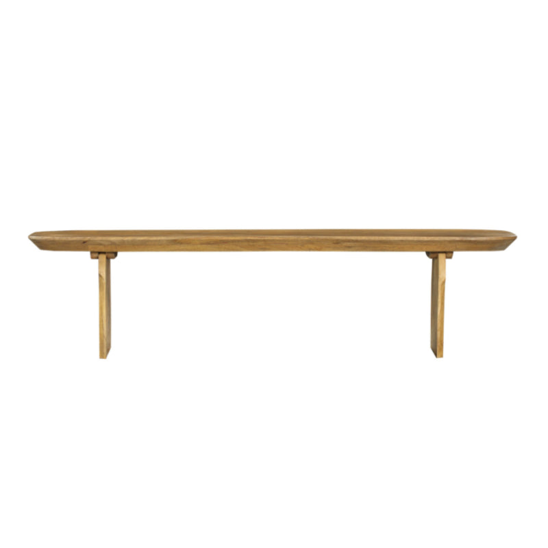 Essbank TeTey – Sitzbank aus massivem Mangoholz, 180 x 38 x 45 cm, Sitzfläche 6 cm stark