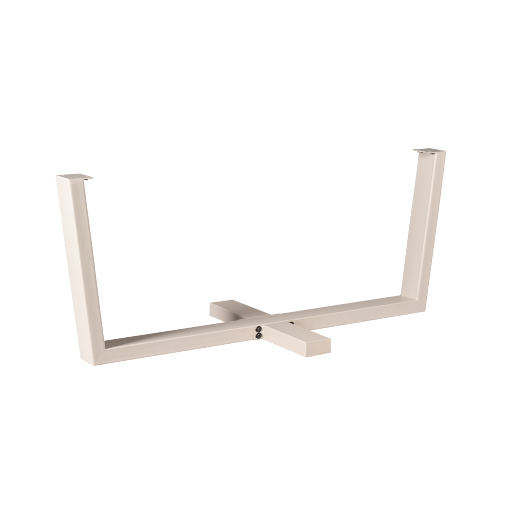 Tischgestell Kreuzbein Sand – elegantes Metallgestell mit Sandfinish, 180 x 80 x 73 cm, passend für Tischplatten 160–240 cm