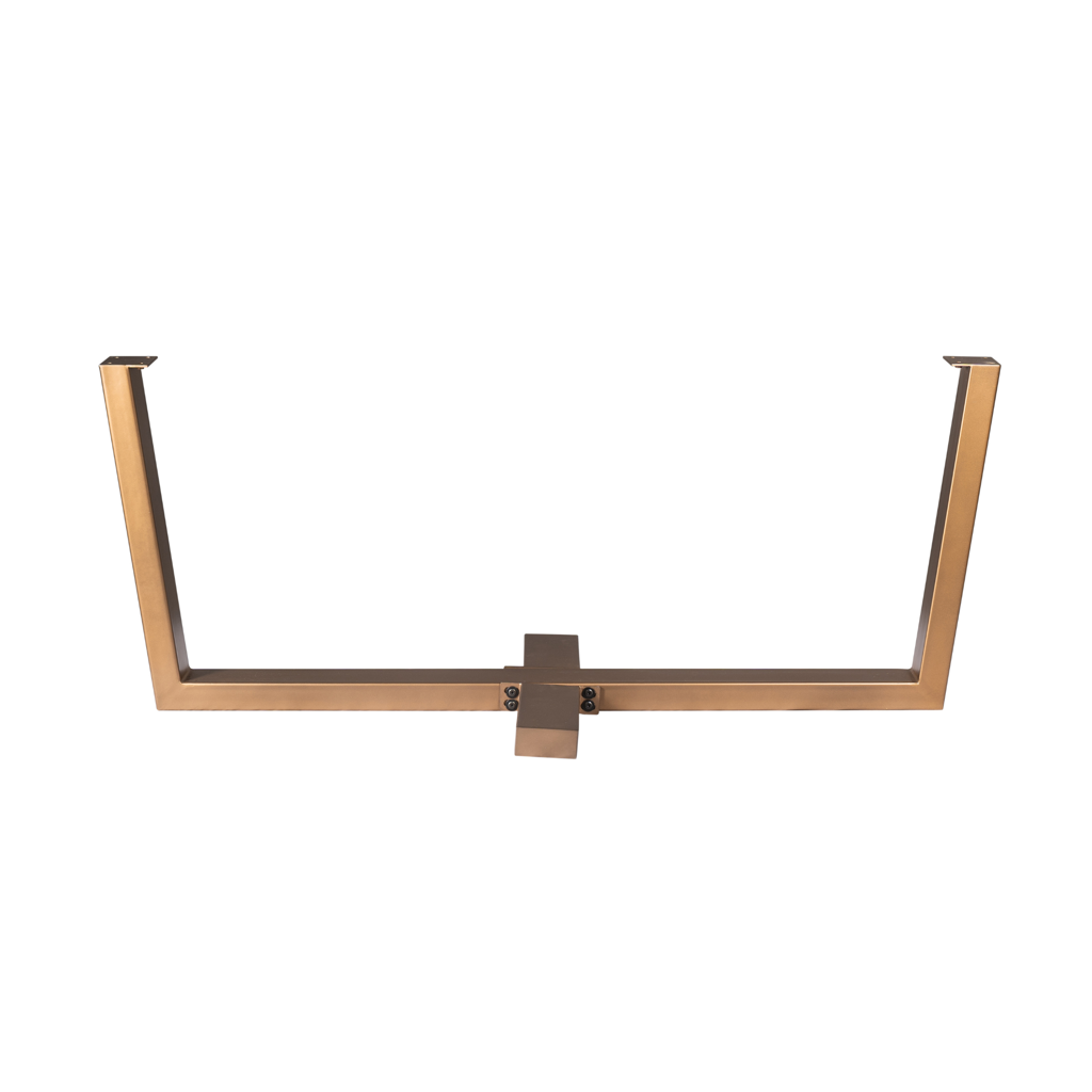 Esstischgestell Kreuzbein Bronze – Metallgestell mit Kreuzfuß, passend für Tischplatten 160–240 cm, 180 x 80 x 73 cm