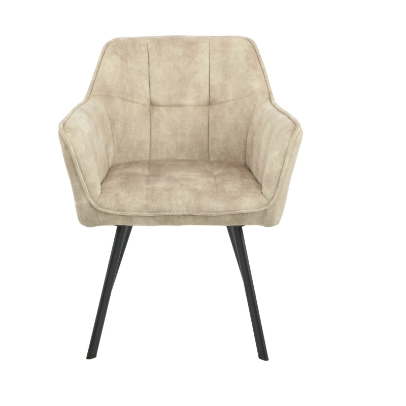 Esszimmerstuhl Emma | Samt Taupe (Set von 2)