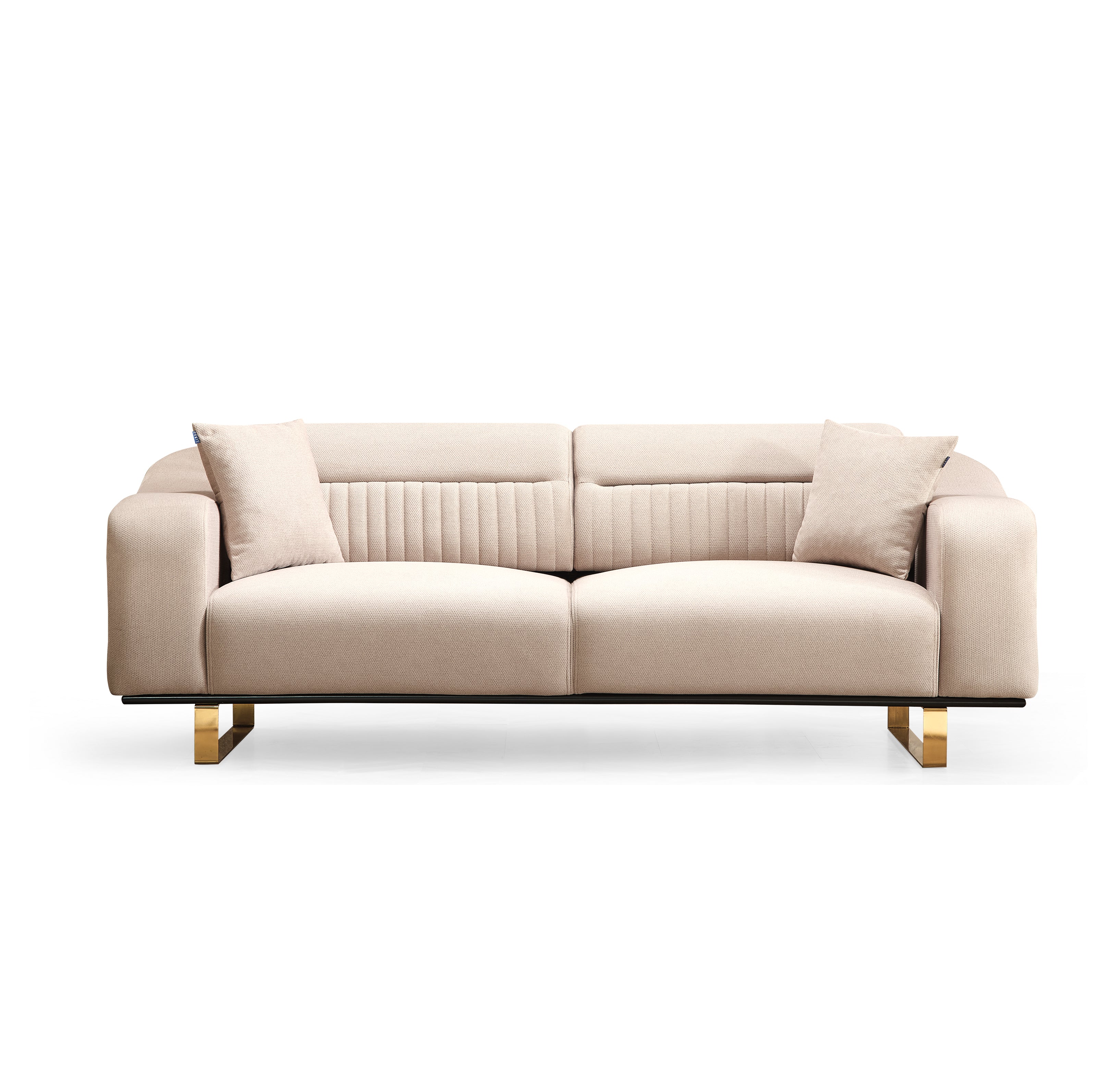 Neapel Sofa Handarbeit Massivholz Hochwertiger Stoff