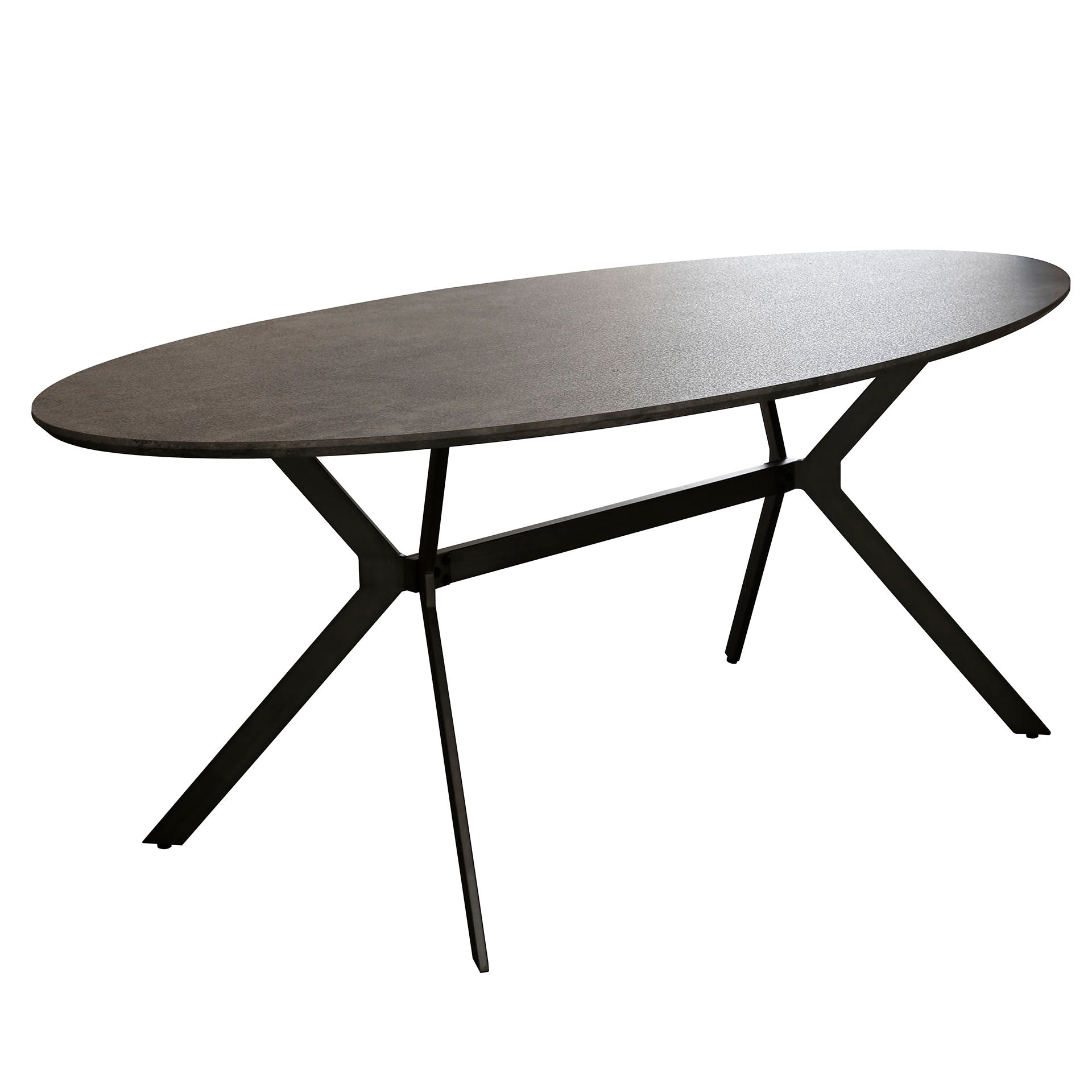 Esstisch oval 200 cm | 3D Beton Optik