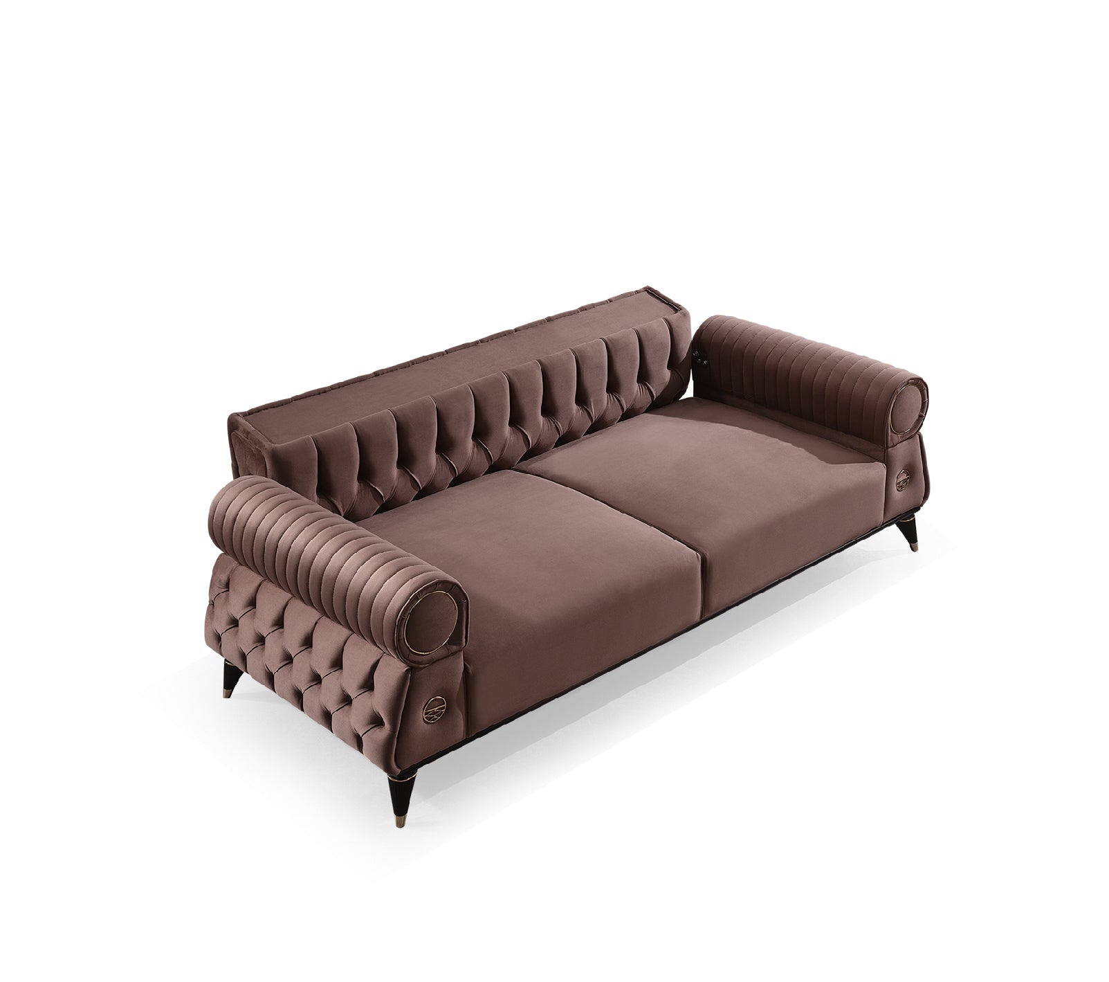 BERLA Sofa Handarbeit Massivholz Hochwertiger Stoff